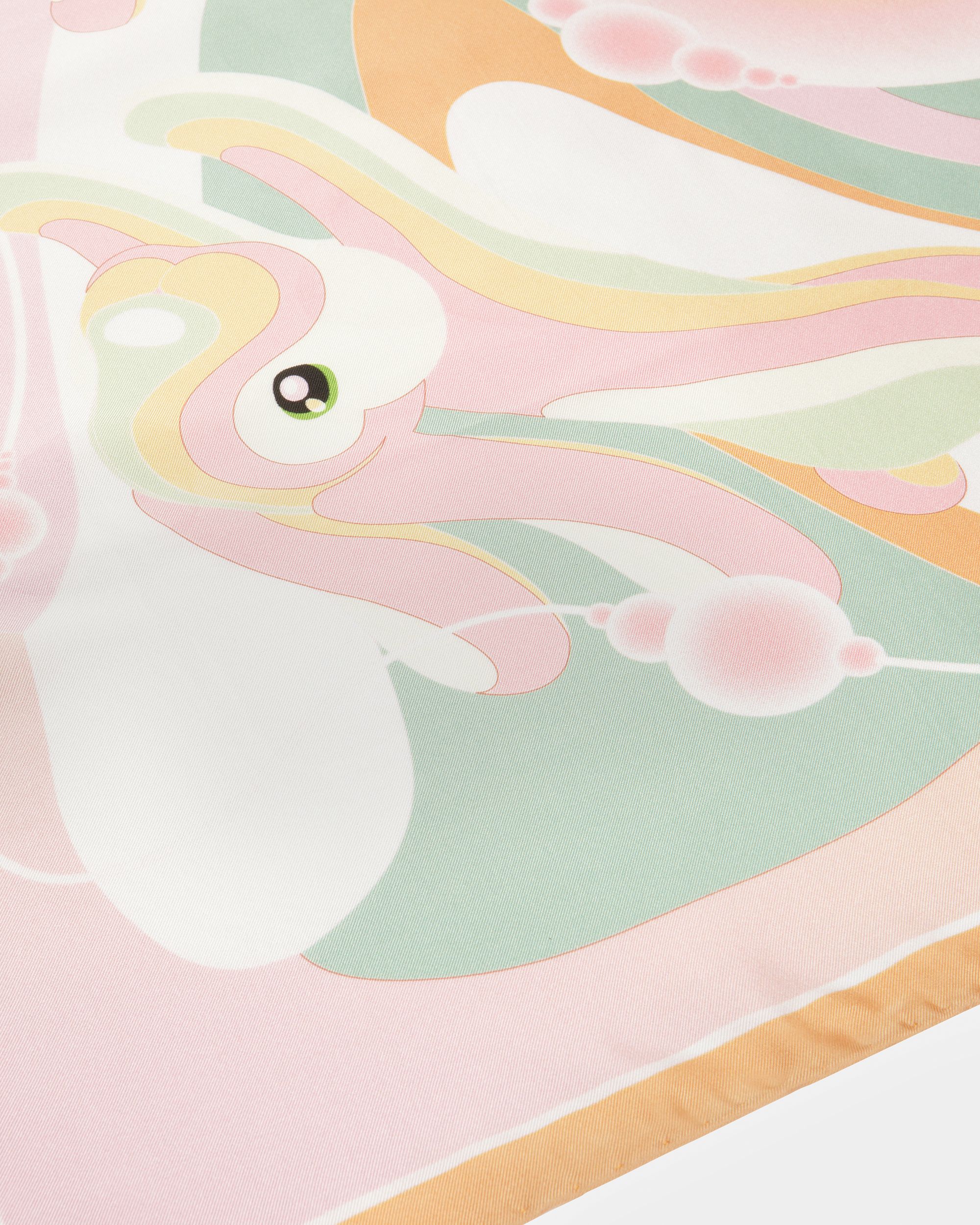 Bally Global - Silk Carré Scarf In Peach - Multicolor