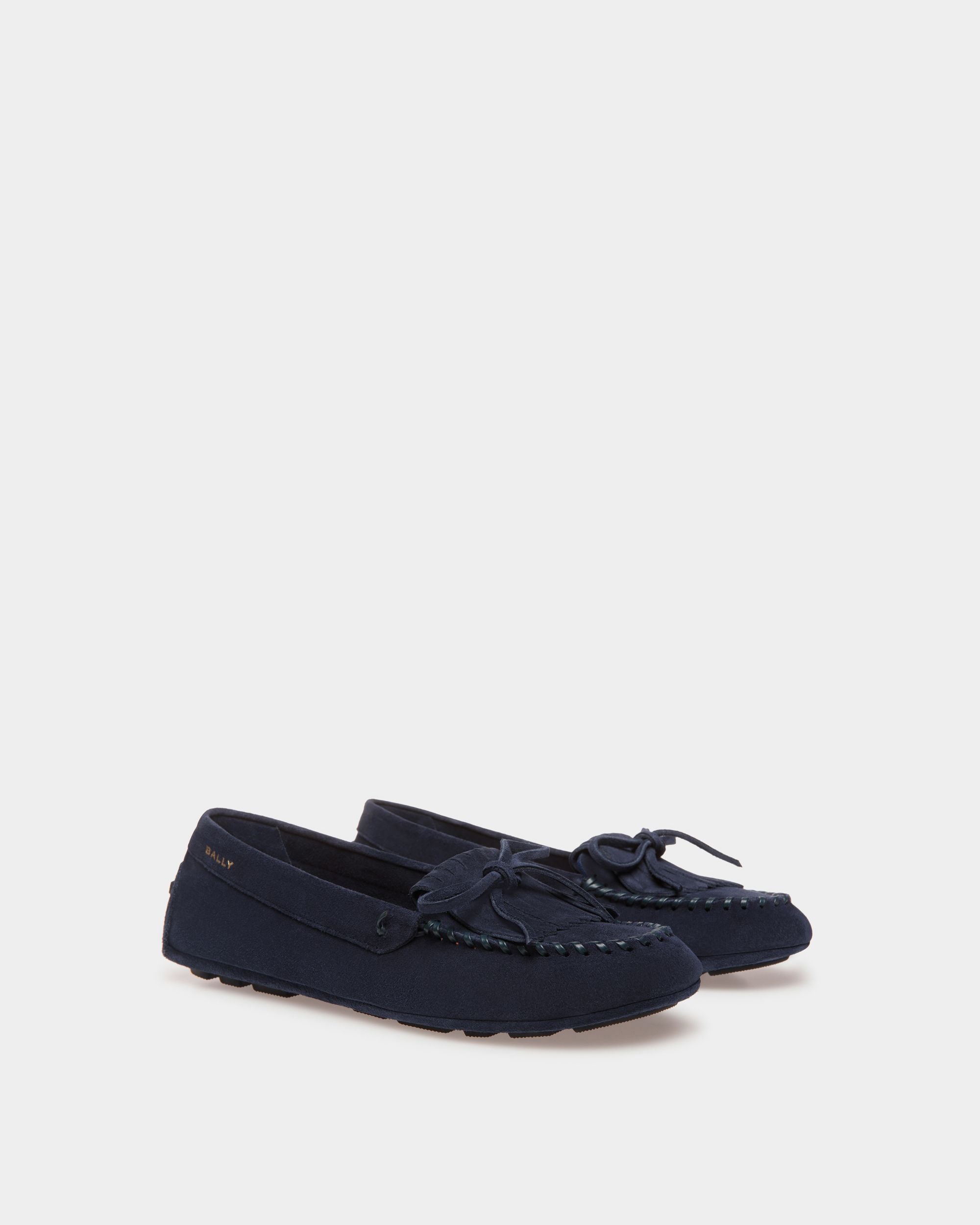 Bally Global - Kerbs Driver in Blue Suede - Blue