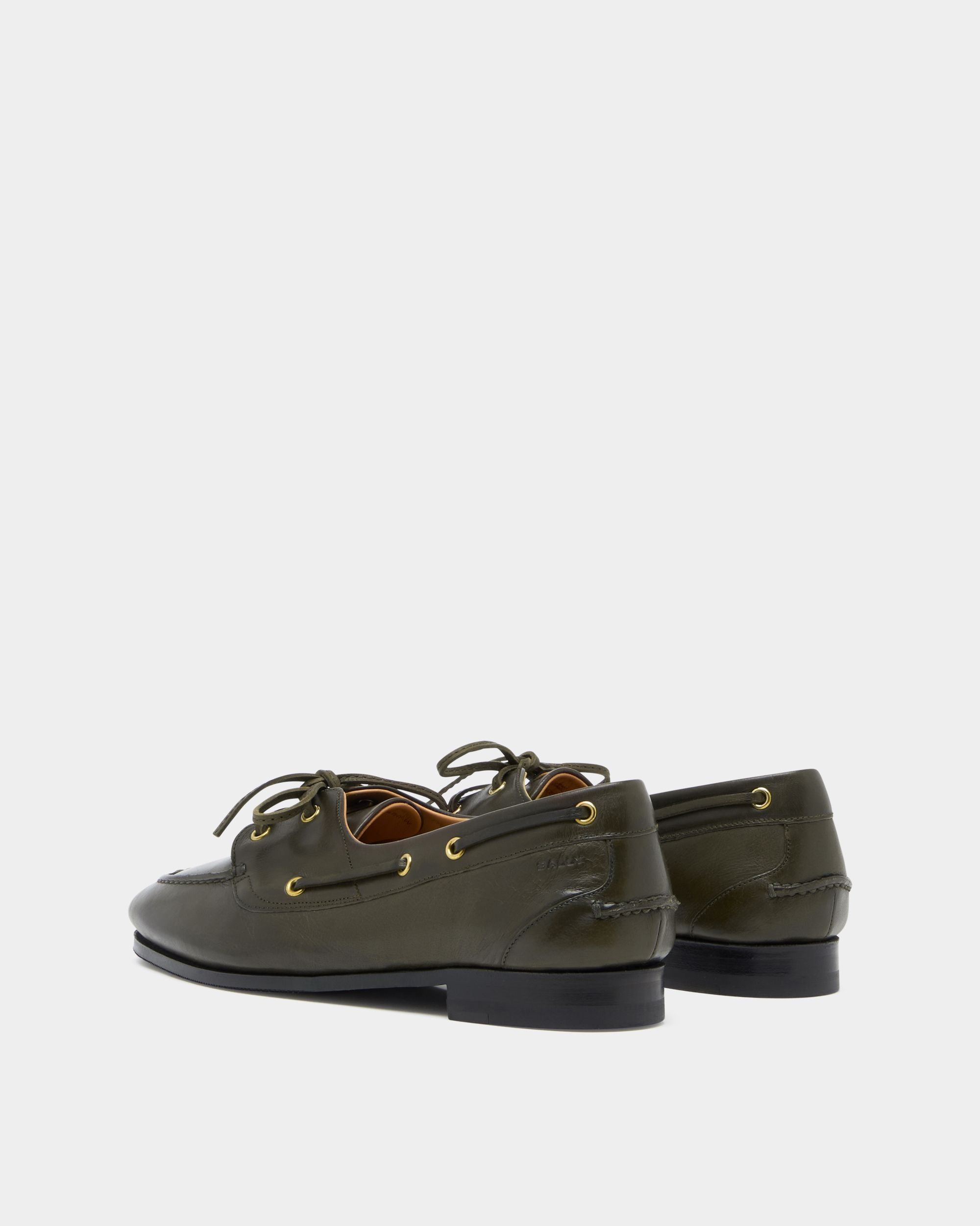 Bally Global - Plume Moccasin in Military Green Leather - Green