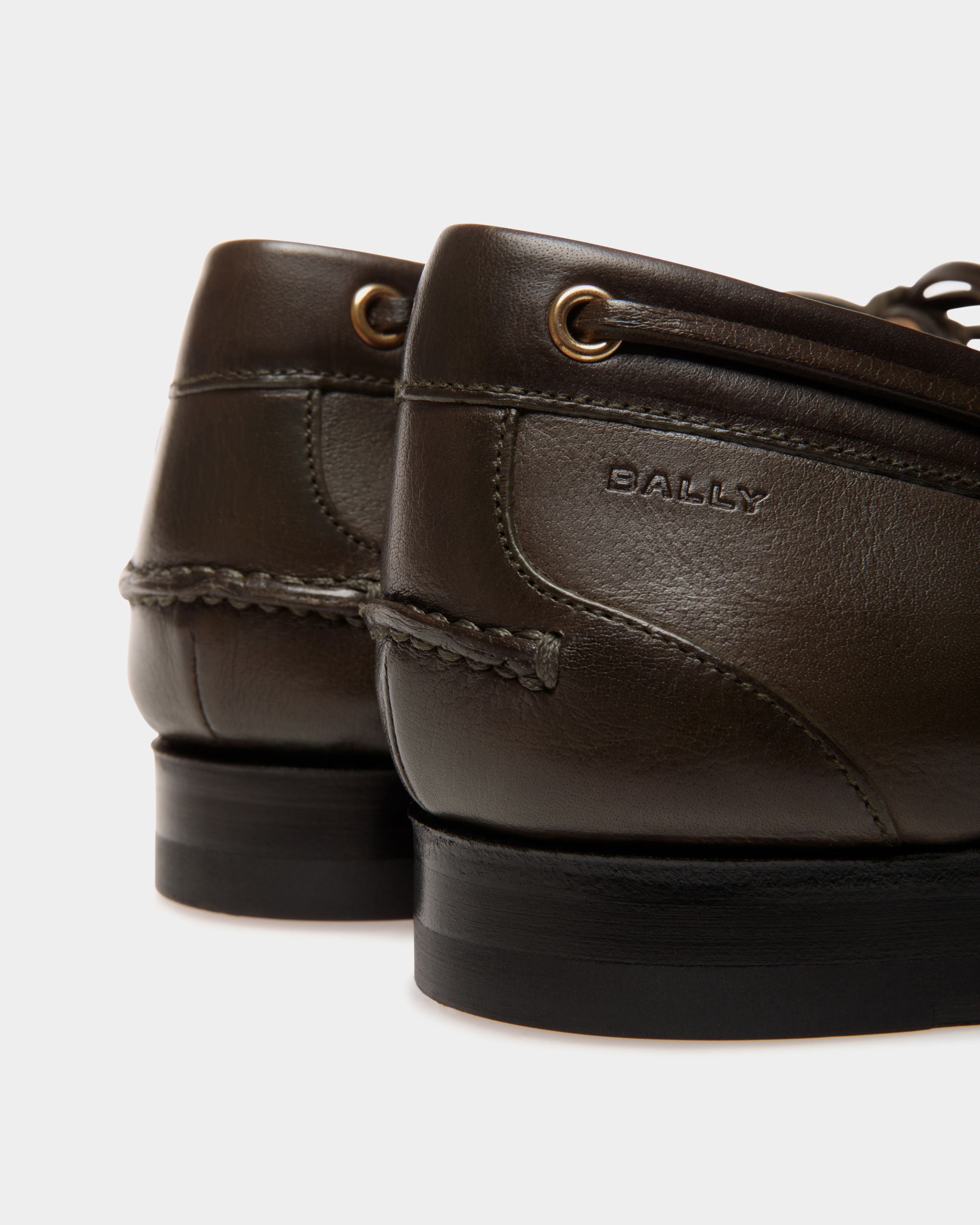Bally Global - Plume Moccasin in Military Green Leather - Green