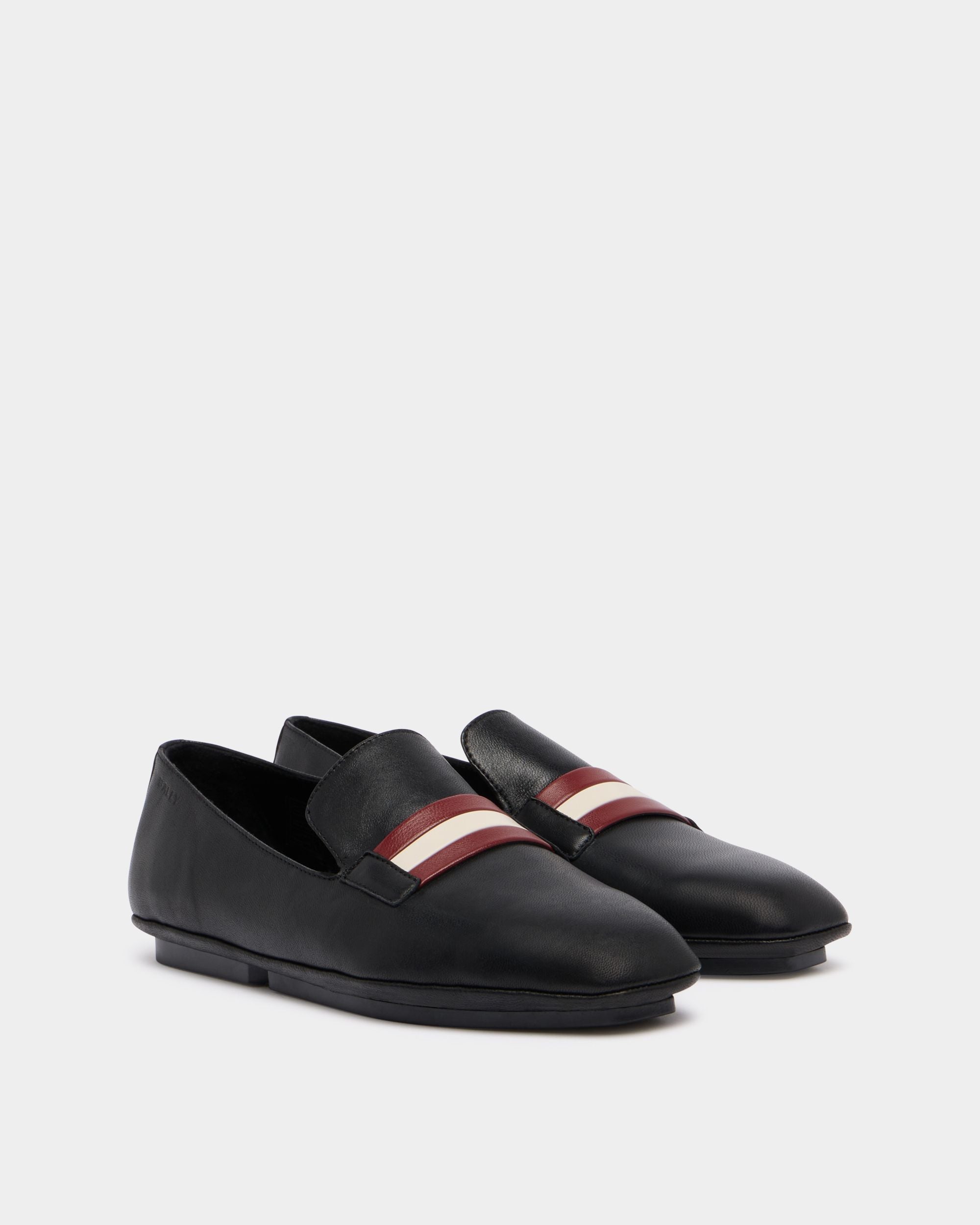 Bally Global - Sandalia Slipper Flex Sole De Piel Negra - Negro