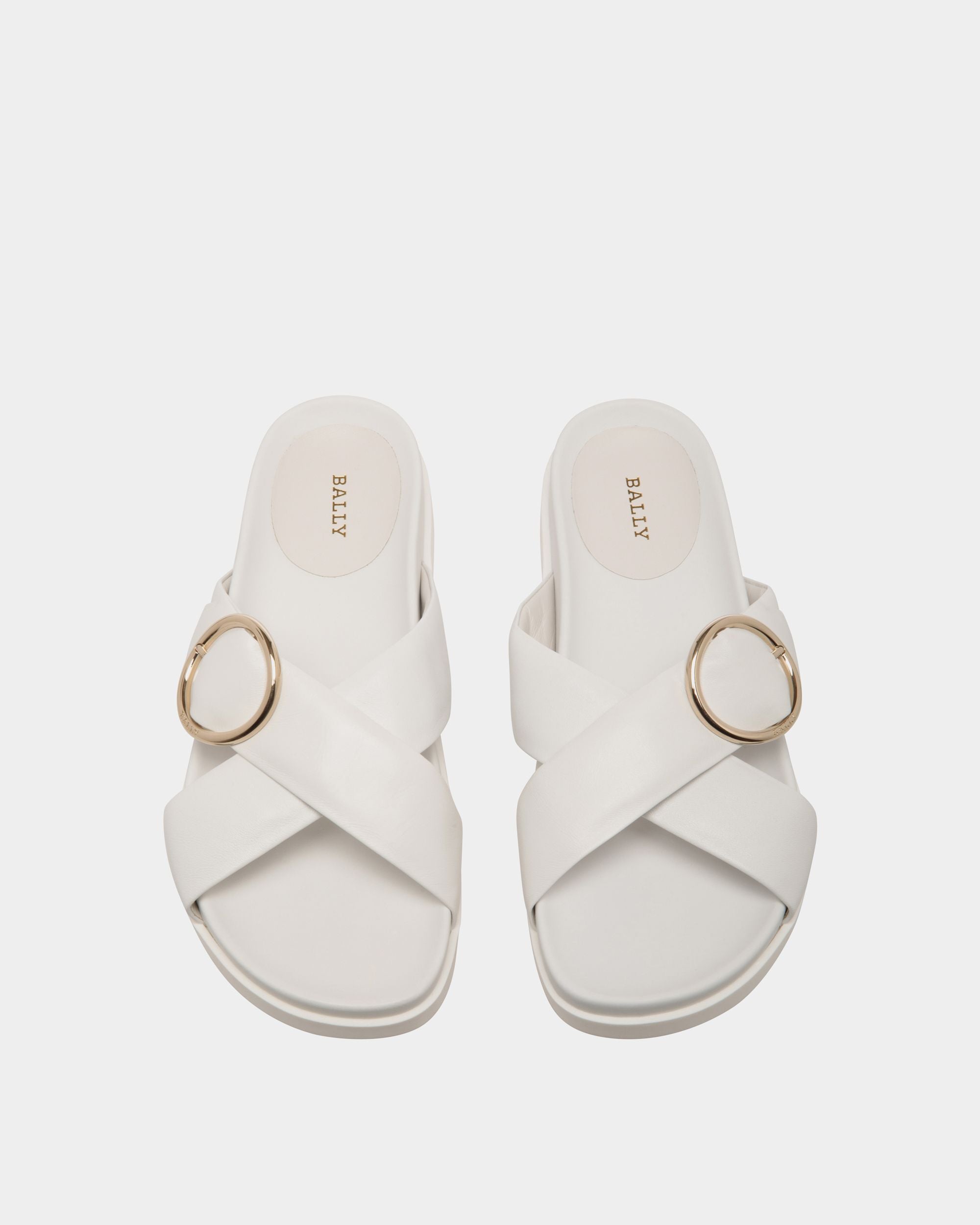 Bally Global - Slide Sandal in White Leather - White