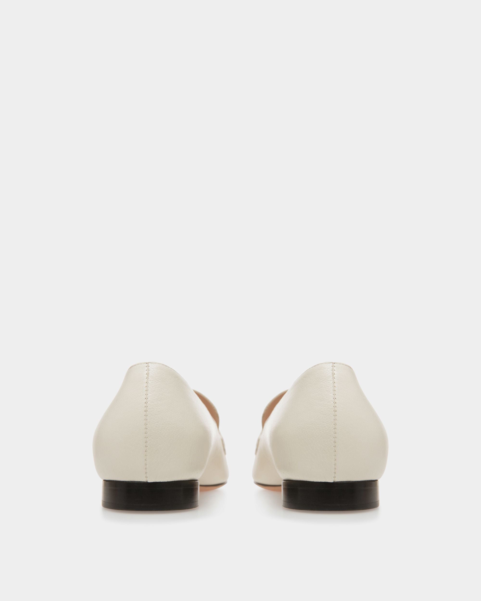 Bally Global - Emblem Loafers In Bone Leather - White