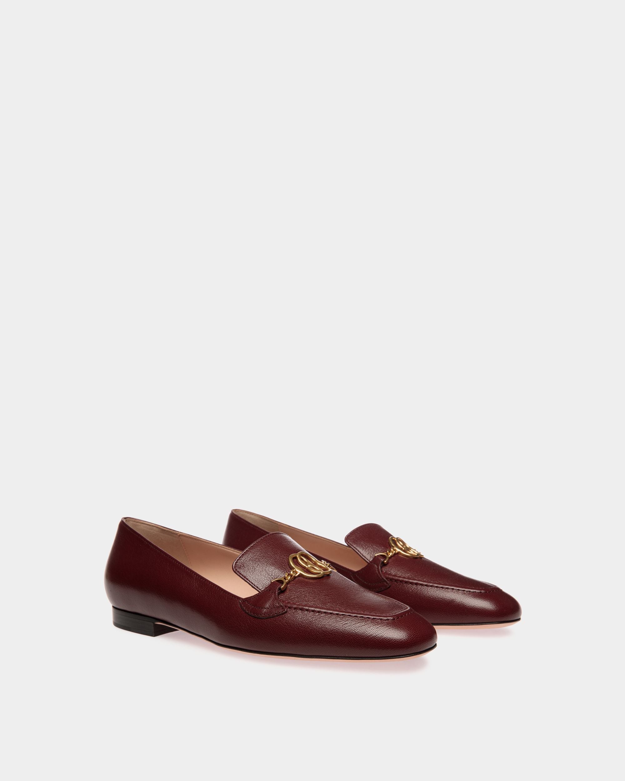 Bally Global - Mocassin Daily Emblem En Cuir Andorra - Bordeaux