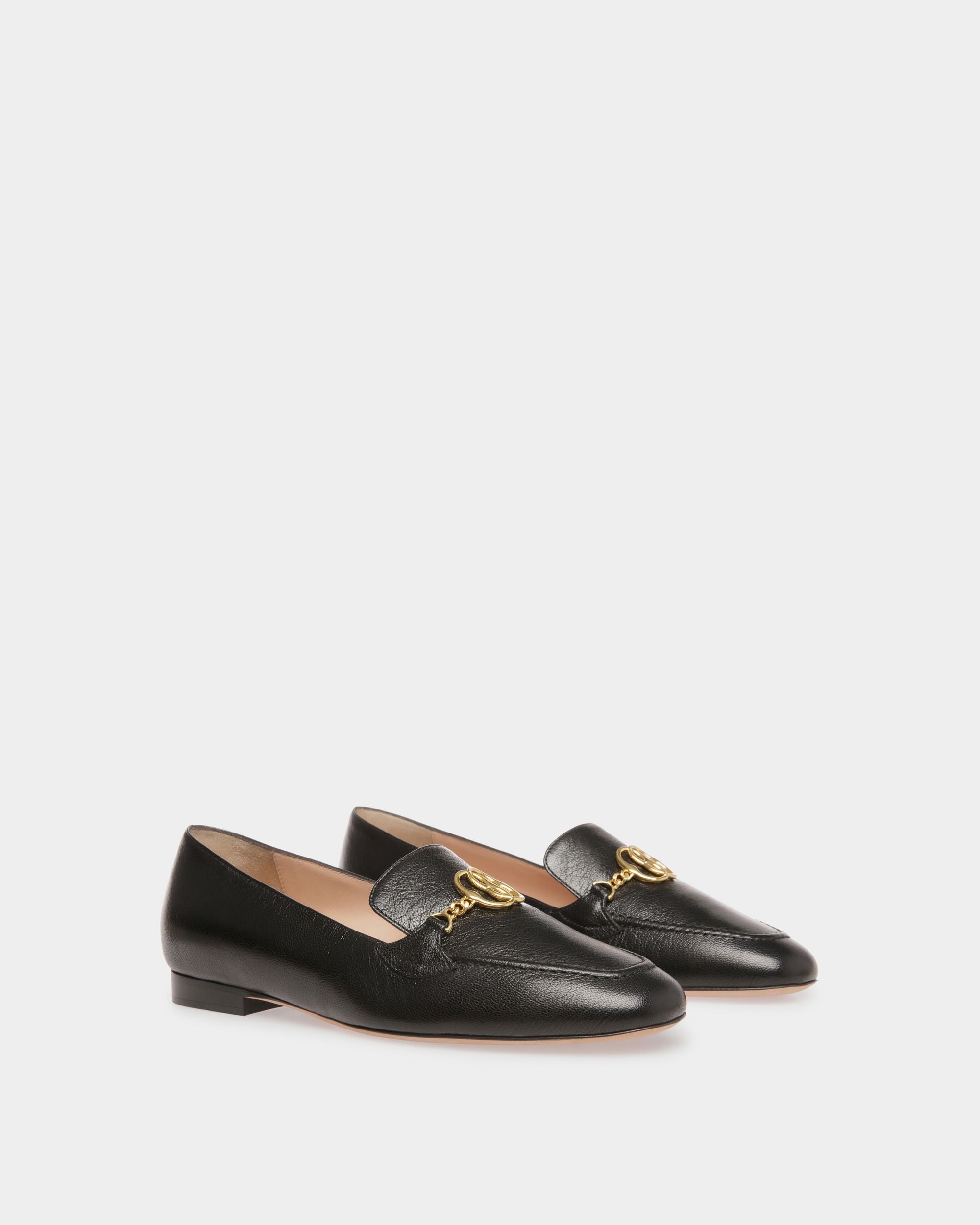 Bally Global - Daily Emblem Loafers In Black Leather - Black