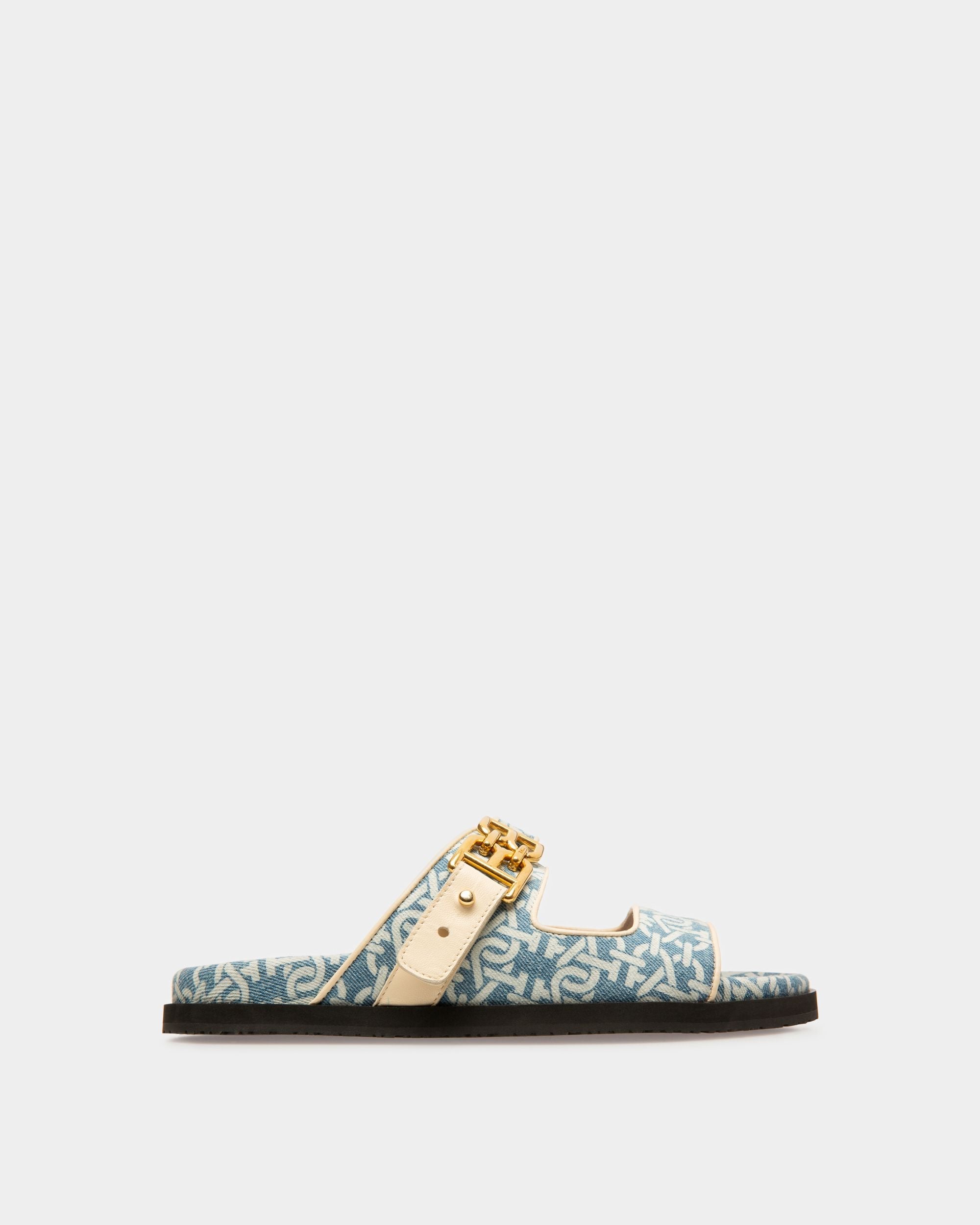 Bally Global - Emma Sandalias En Tela Vaquera De Algodón Orgánico De Color Azul - Azul