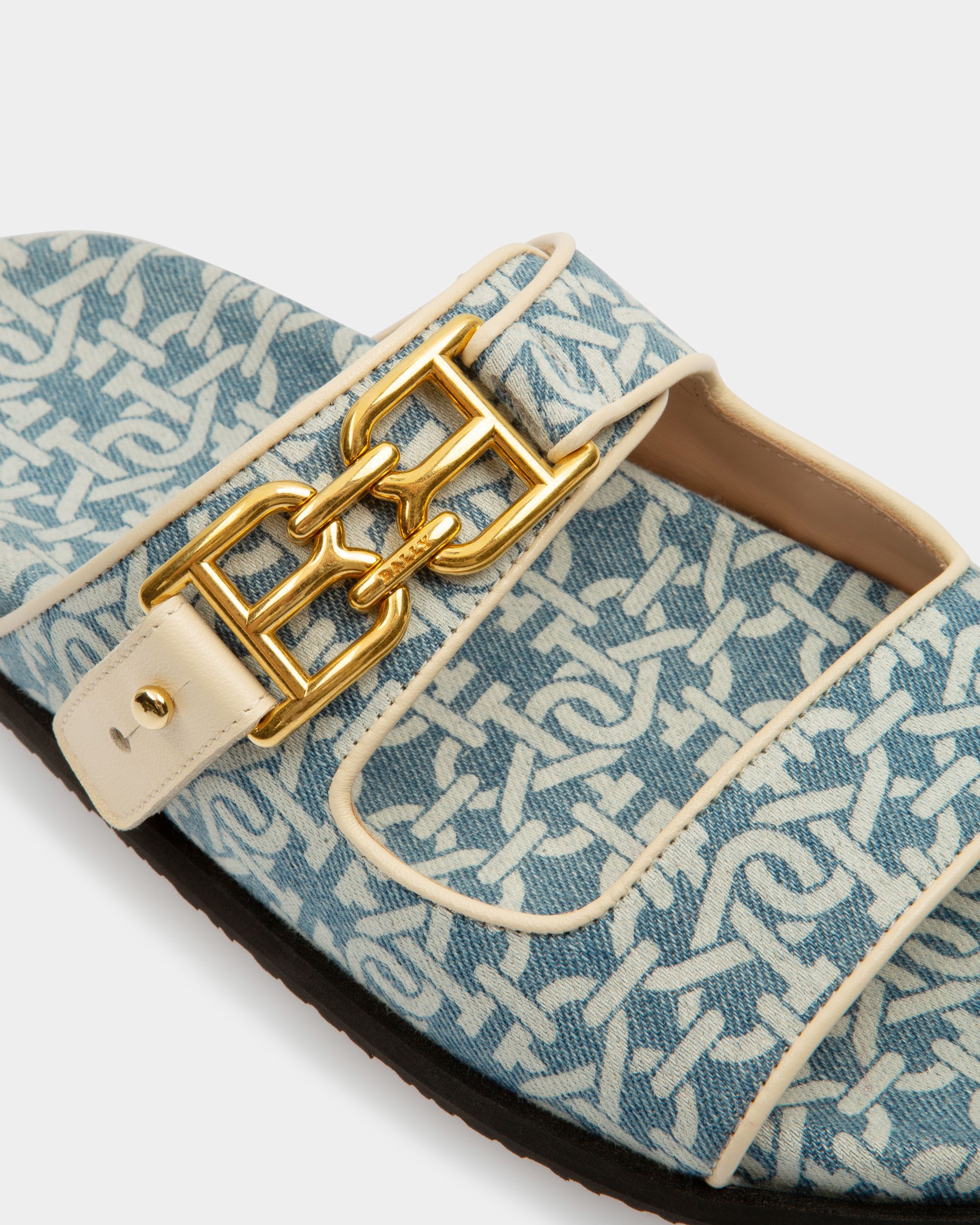 Bally Global - Emma Sandalias En Tela Vaquera De Algodón Orgánico De Color Azul - Azul