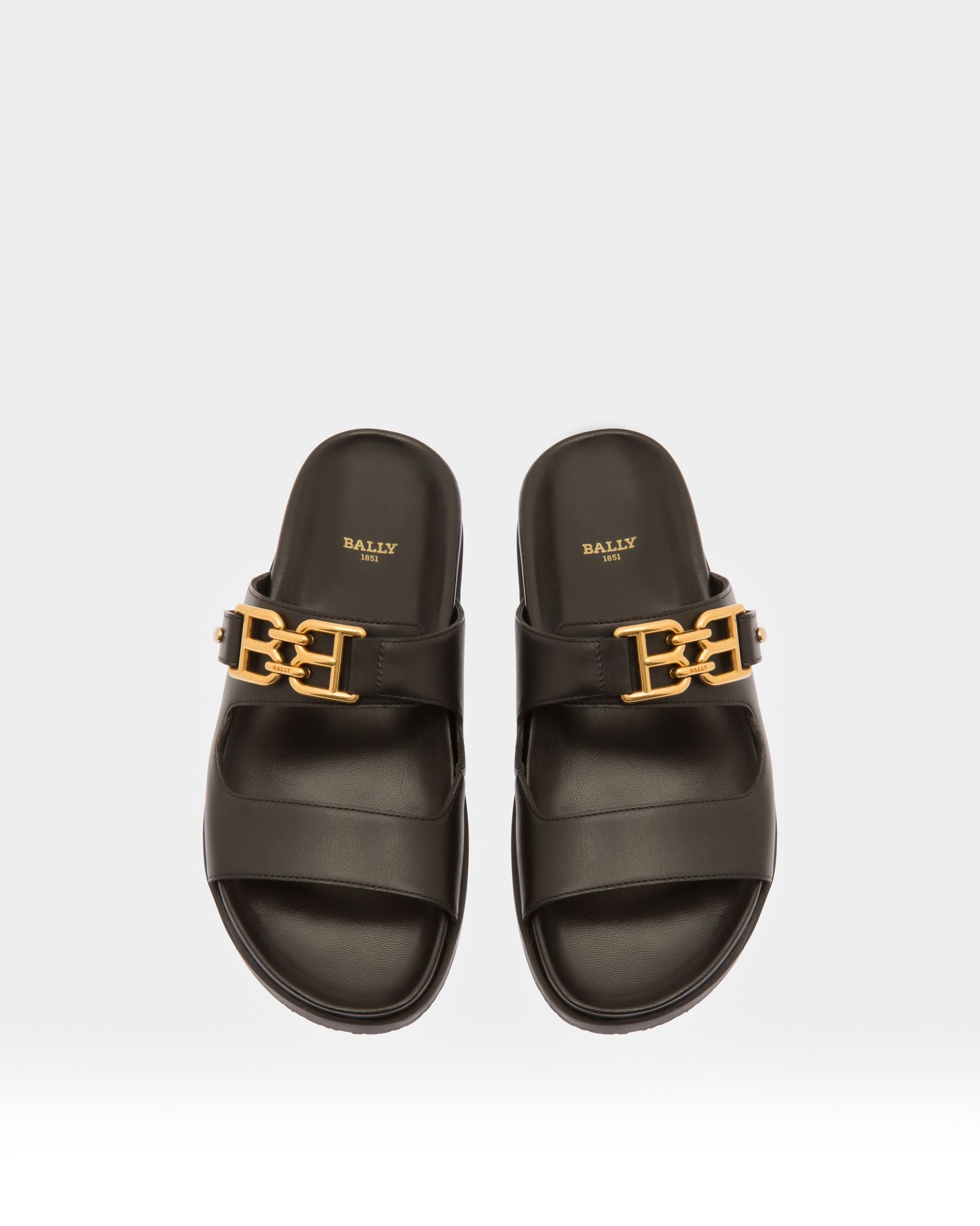 Bally Global - Emma Sandalias En Piel De Color Negro - Negro