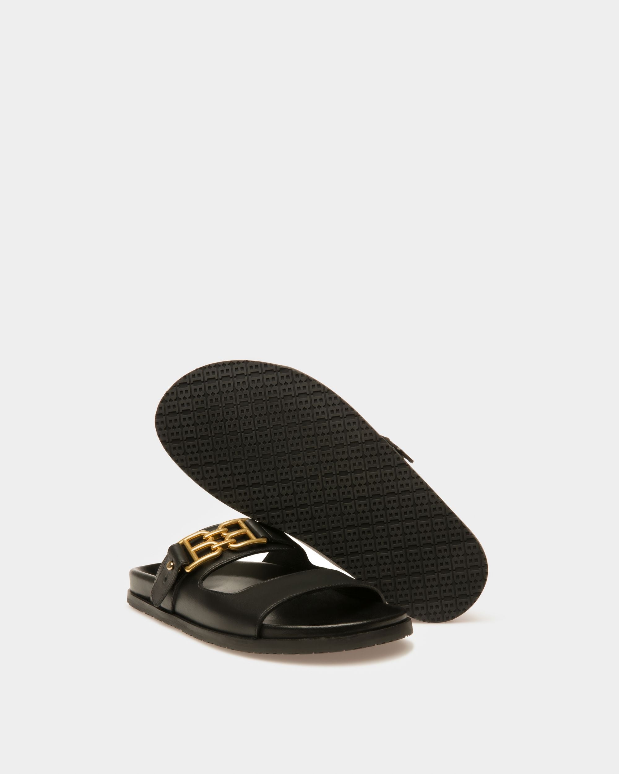 Bally Global - Emma Sandalias En Piel De Color Negro - Negro