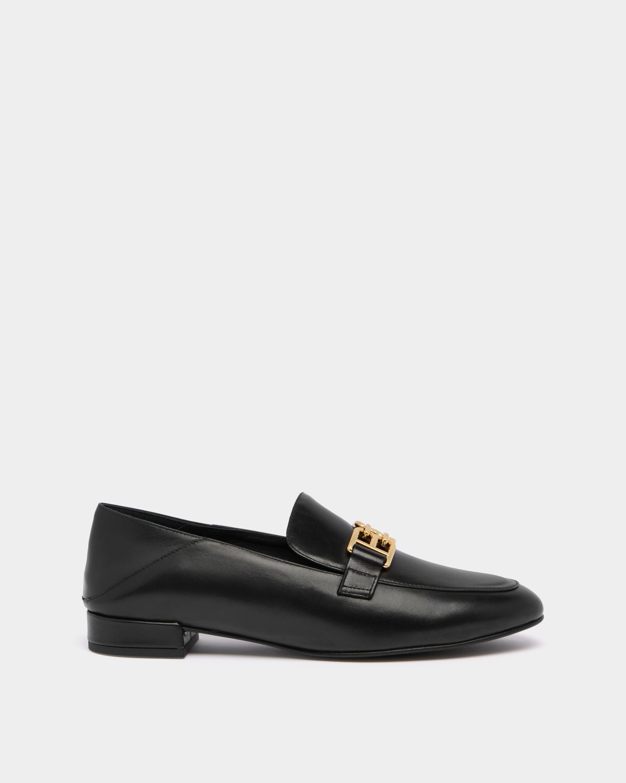 Bally Global - Mocasín B-Chain De Piel Negra - Negro