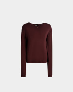 Hooded Sweatshirt In Burgundy Fabric