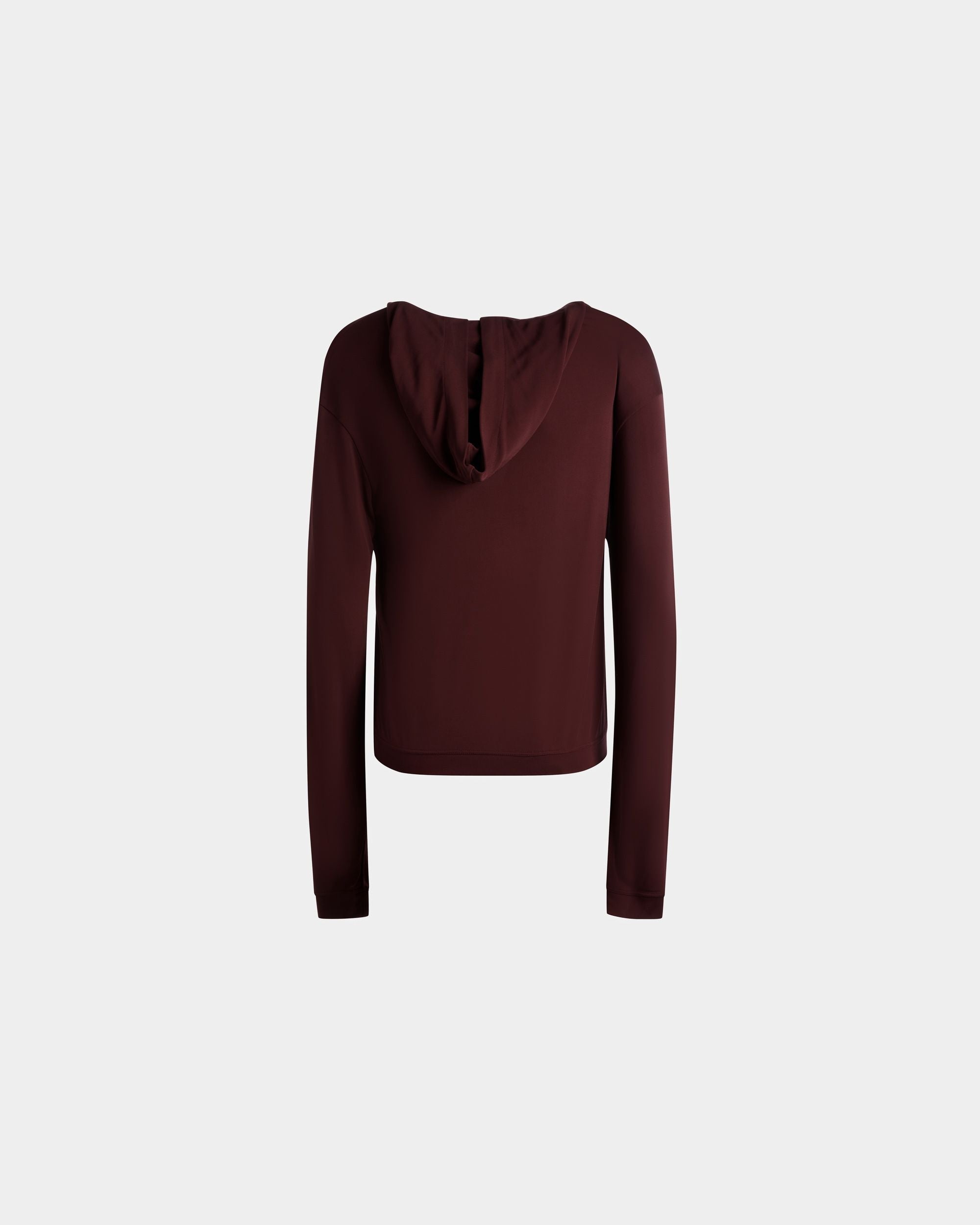 Bally Global - Hooded Sweatshirt In Burgundy Fabric - Rouge