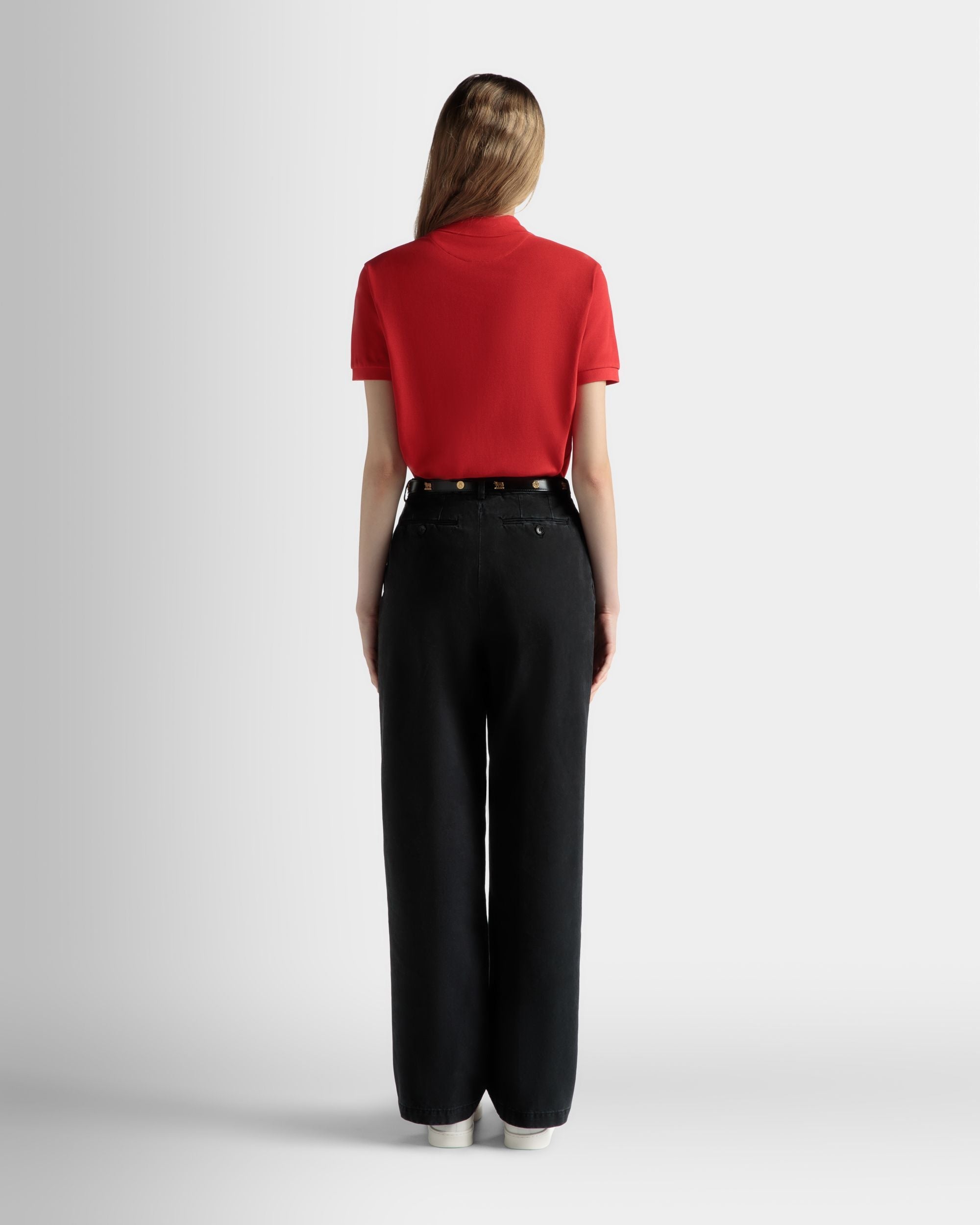 Bally Global - Short Sleeve Polo in Red Cotton - Red