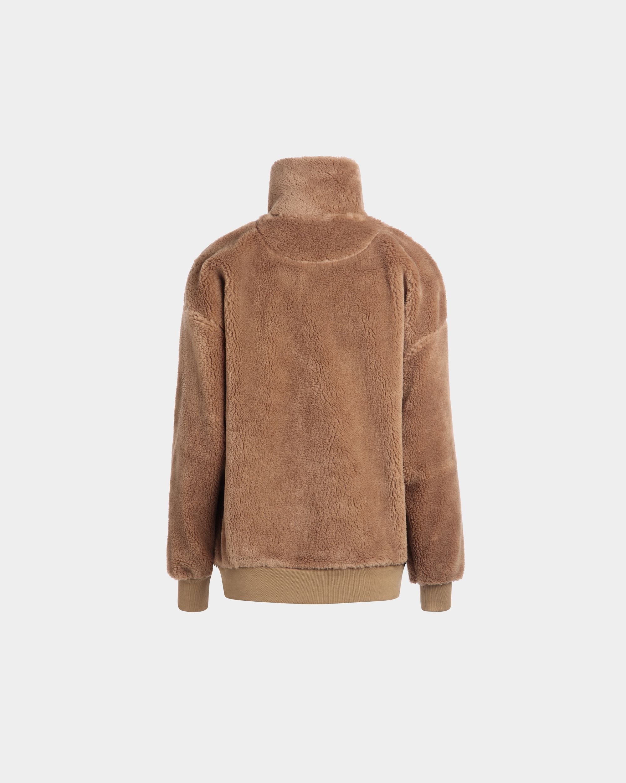 Bally Global - Sudadera De La Cápsula Winter De Felpa Cámel Con Cremallera Corta Y Alpine Flowers - Beige