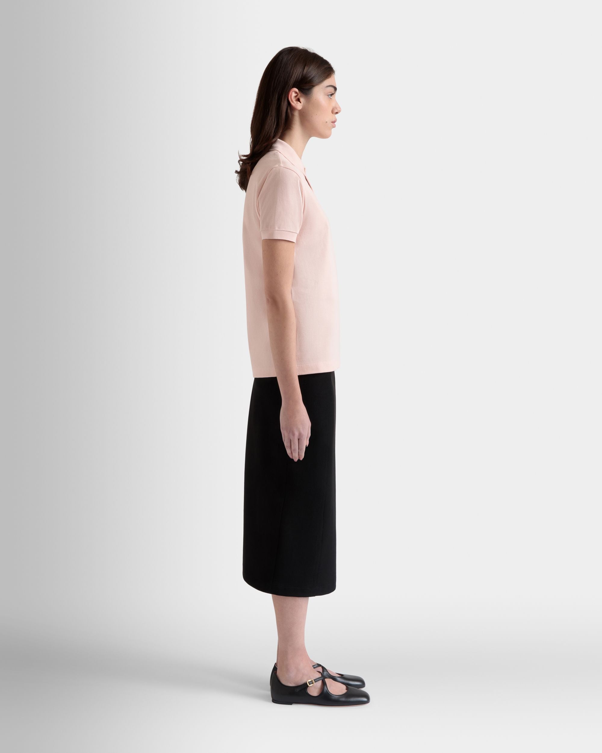 Bally Global - Polo Avec Bally Cake En Coton Dusty Petal - Rose