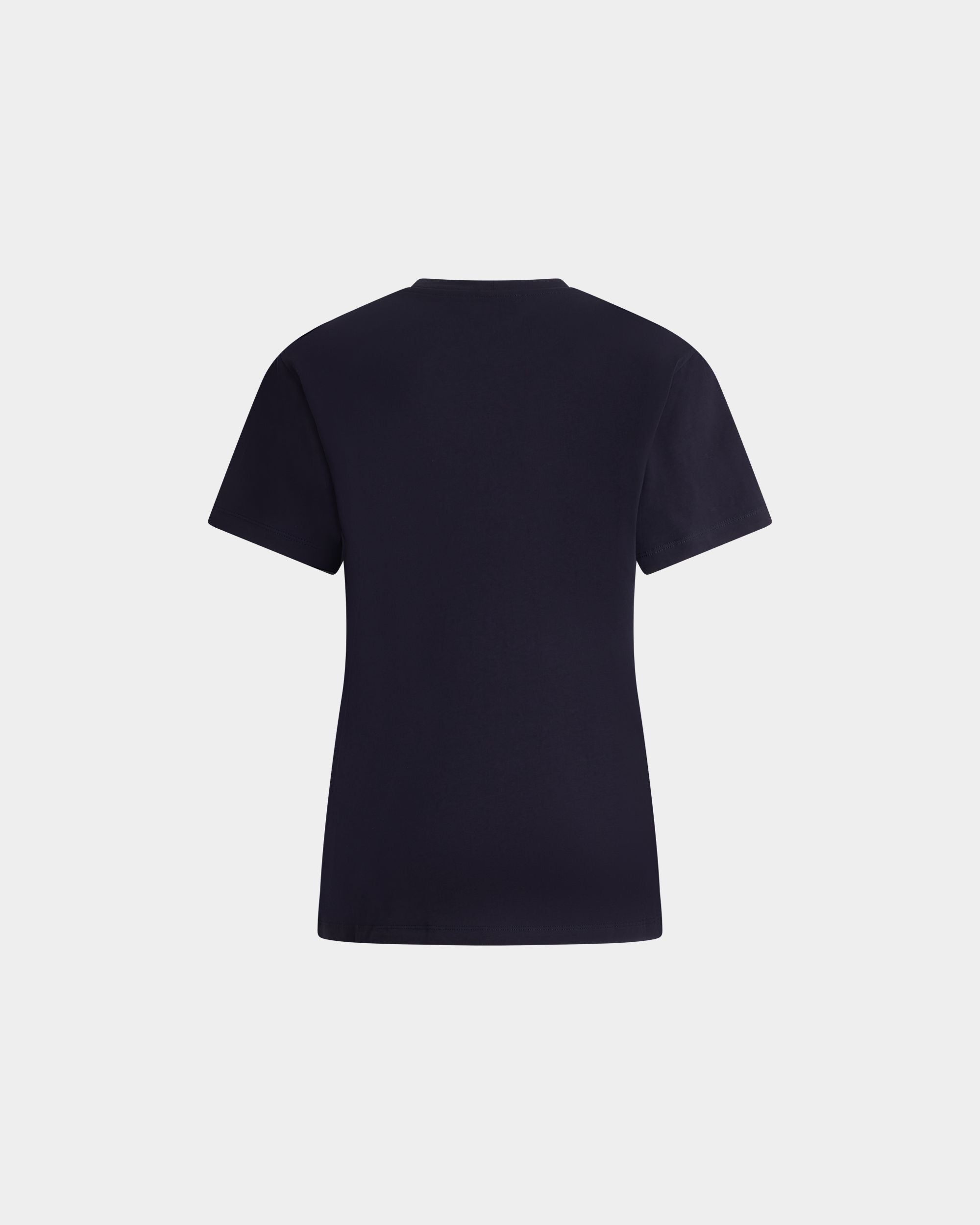 Bally Global - T-Shirt in Navy Blue Cotton with a Ballyrina - Blue