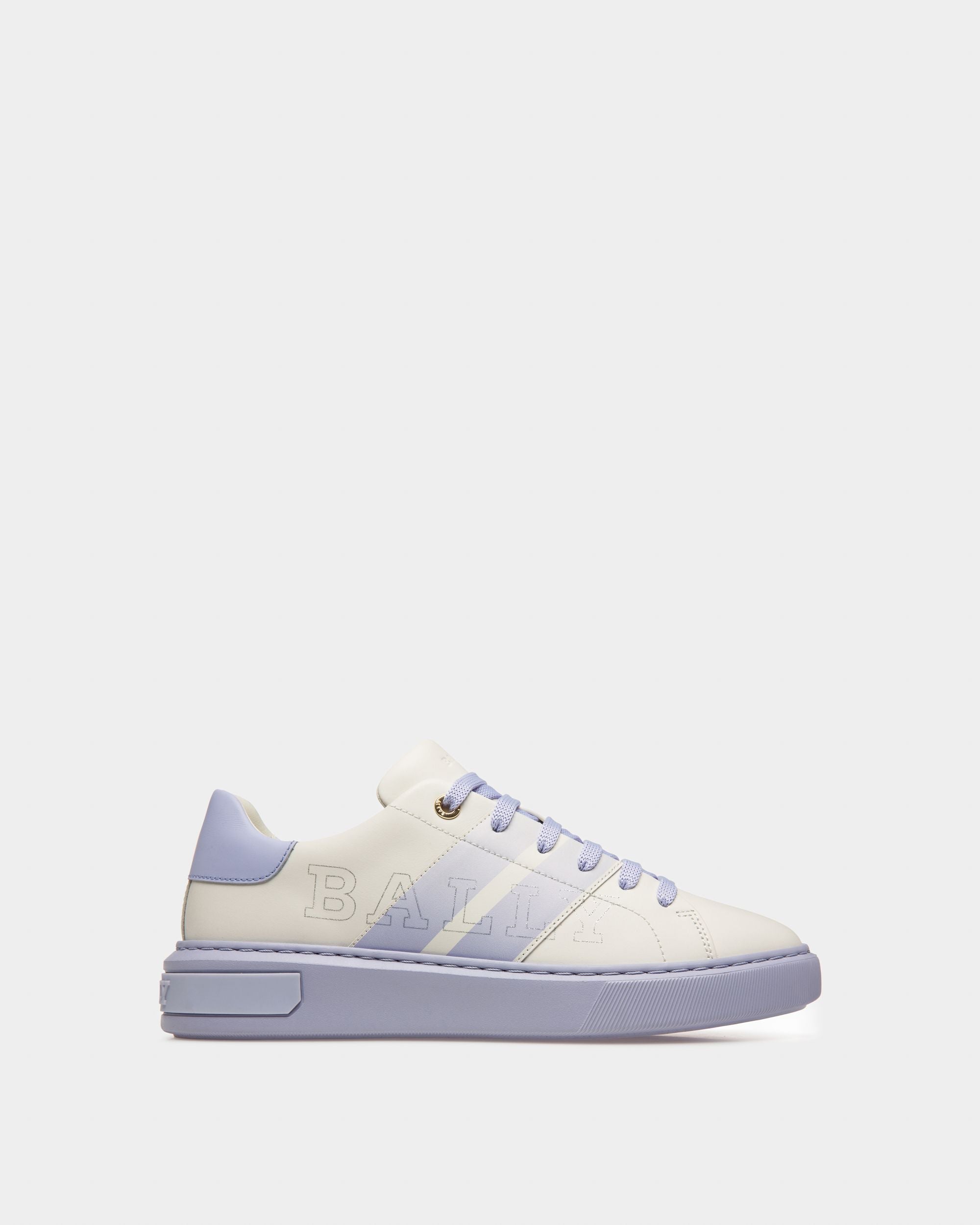 Bally Global - Myra Sneakers En Cuir Blanc Et Violet - Blanc