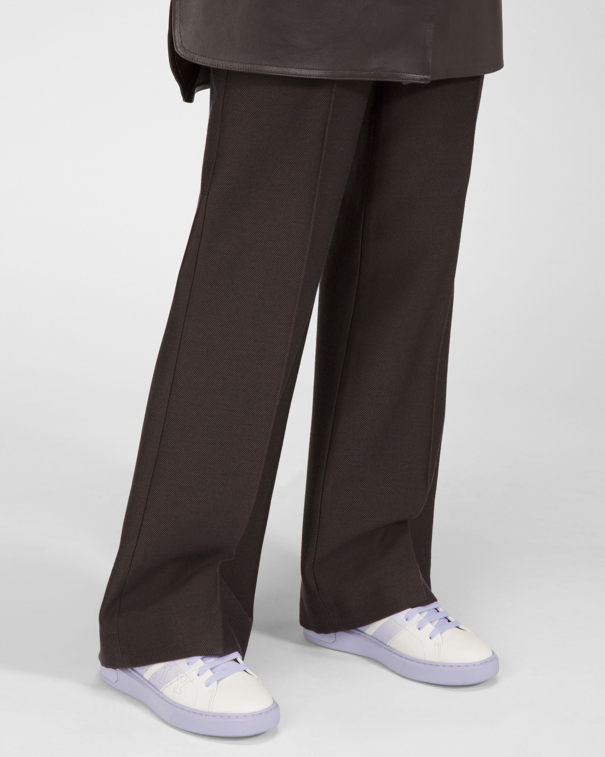 Bally Global - Myra Sneakers En Cuir Blanc Et Violet - Blanc