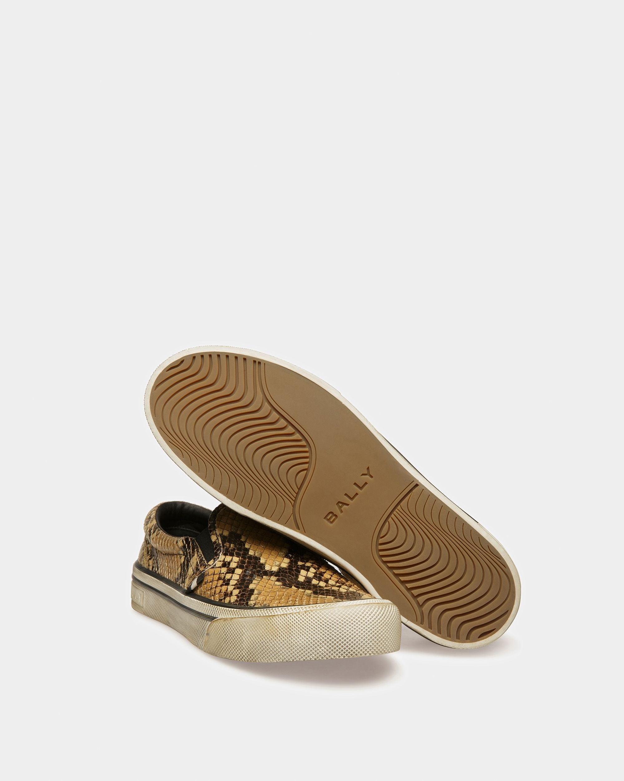 Bally Global - Sneaker Slipper Santa Ana Finition Imprimé Python - Marron