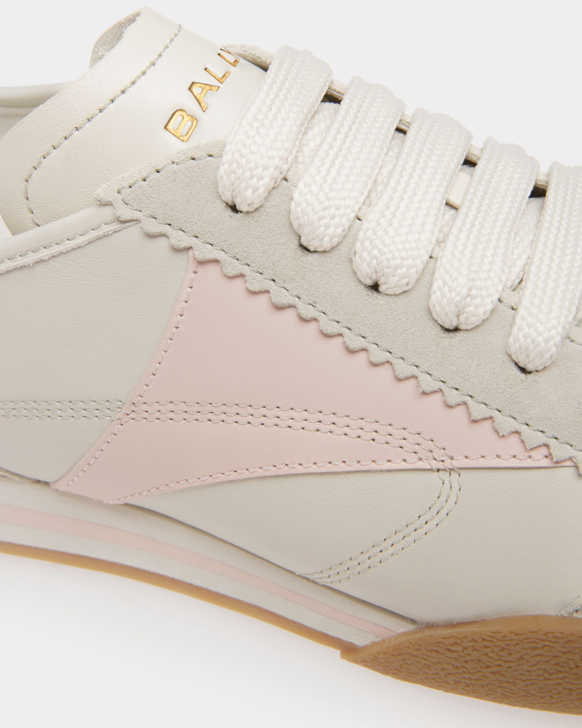 Bally Global - Sussex Sneakers In Dusty White And Rose Leather - White