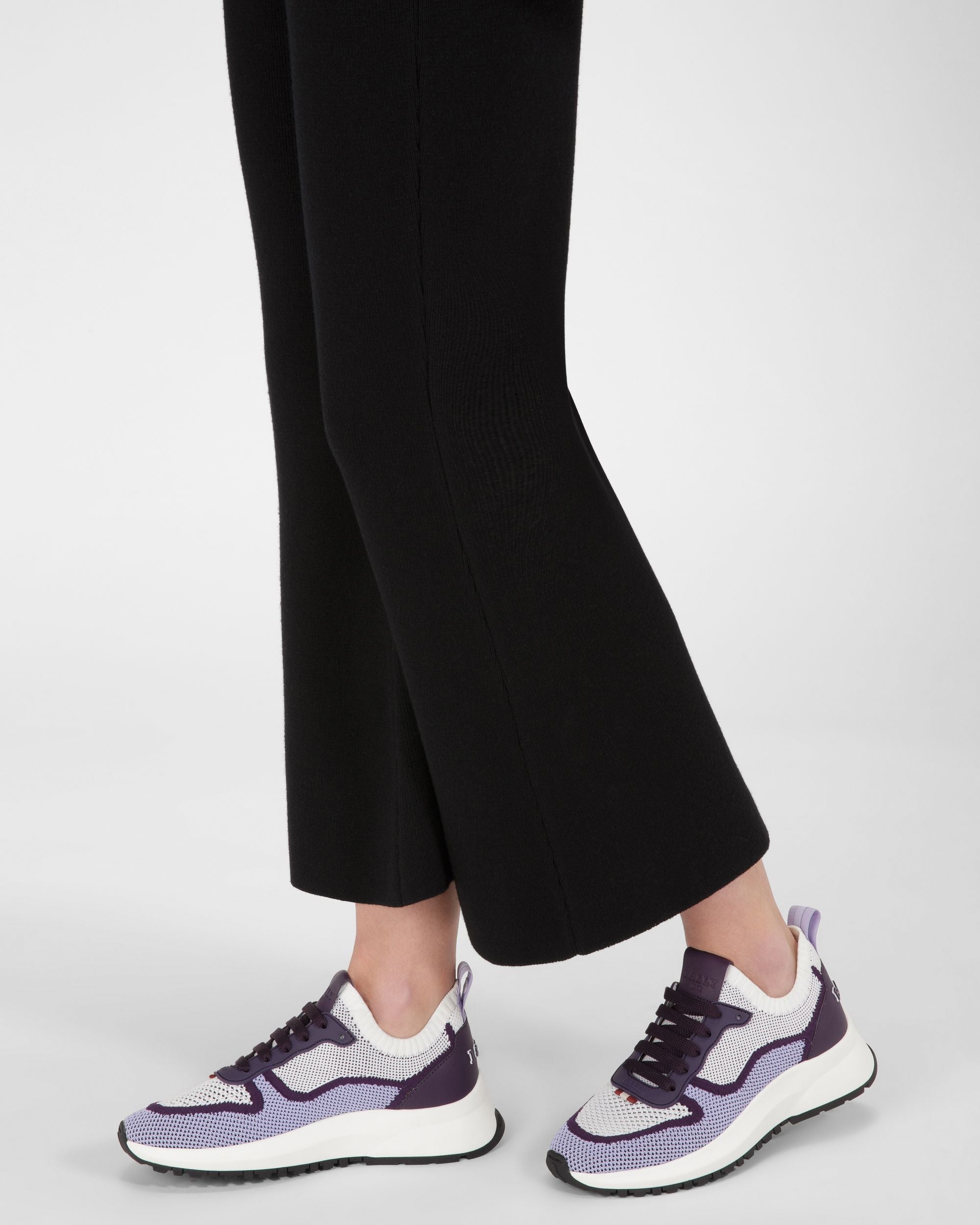 Bally Global - Davyn Sneakers En Maille Et Cuir Blanc - Multicolore