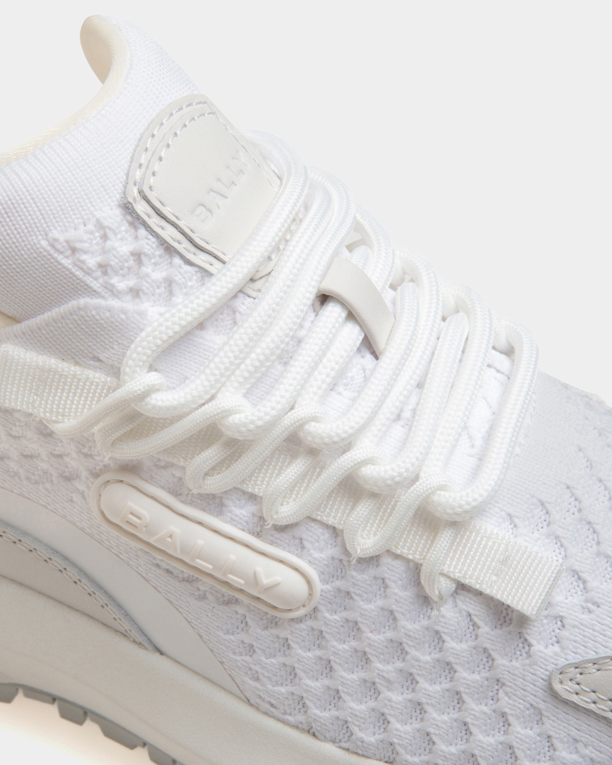 Bally Global - Outline Sneaker in White Knit Fabric - White