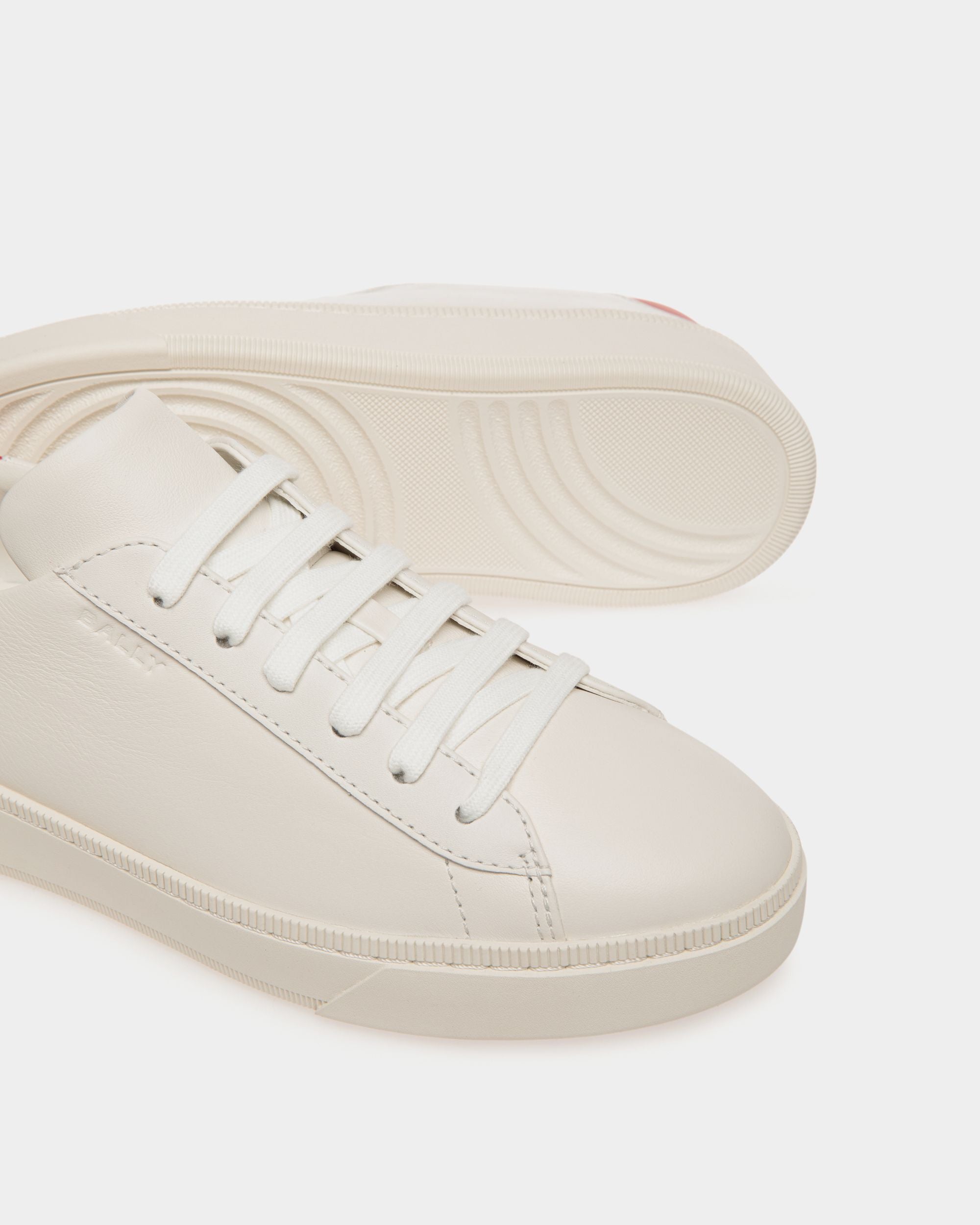 Bally Global - Raise Sneaker In White And Red Leather - White