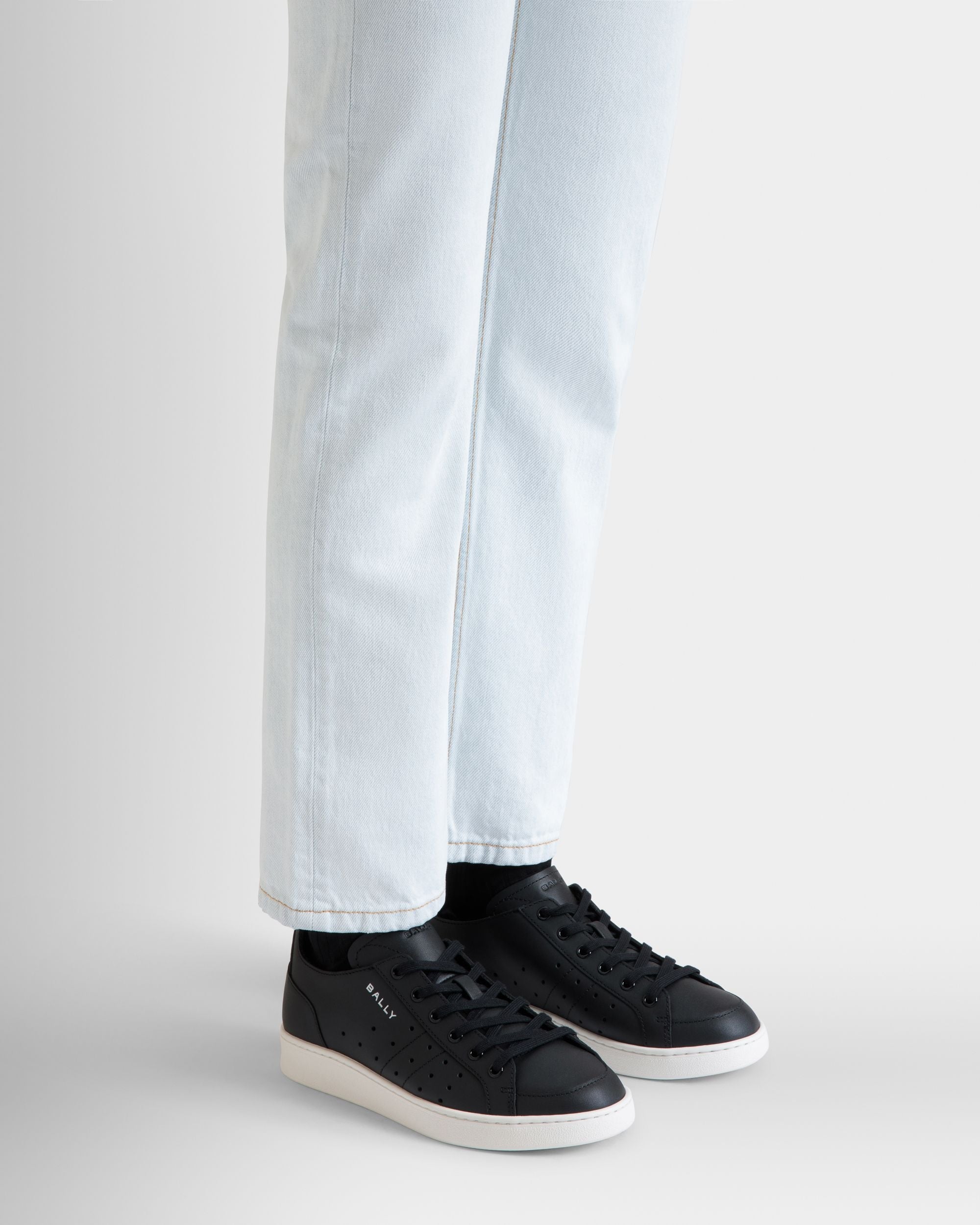 Bally Global - Tennis Sneaker in Black Leather - Black