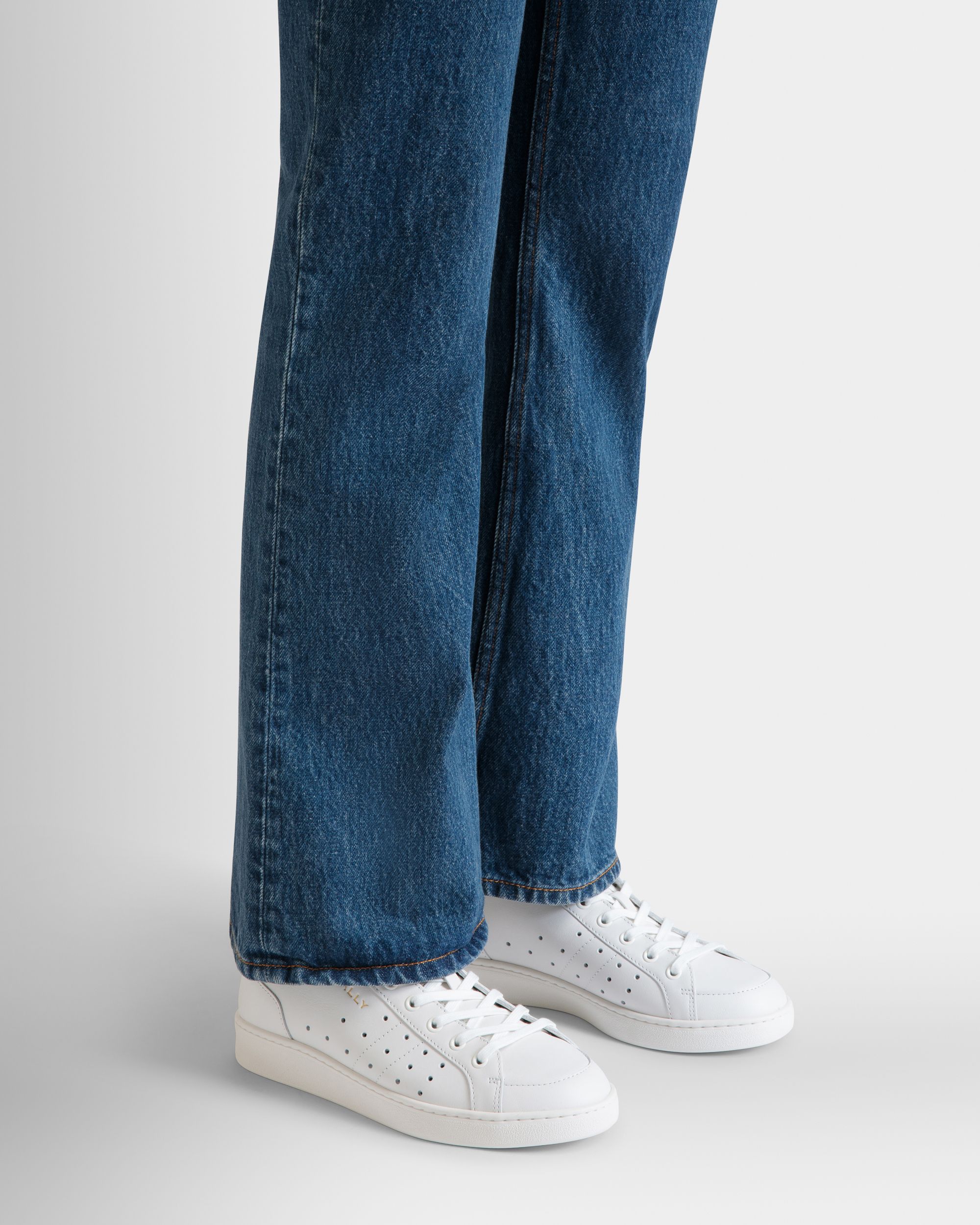 Bally Global - Zapatilla Tennis De Piel Blanca - Blanco