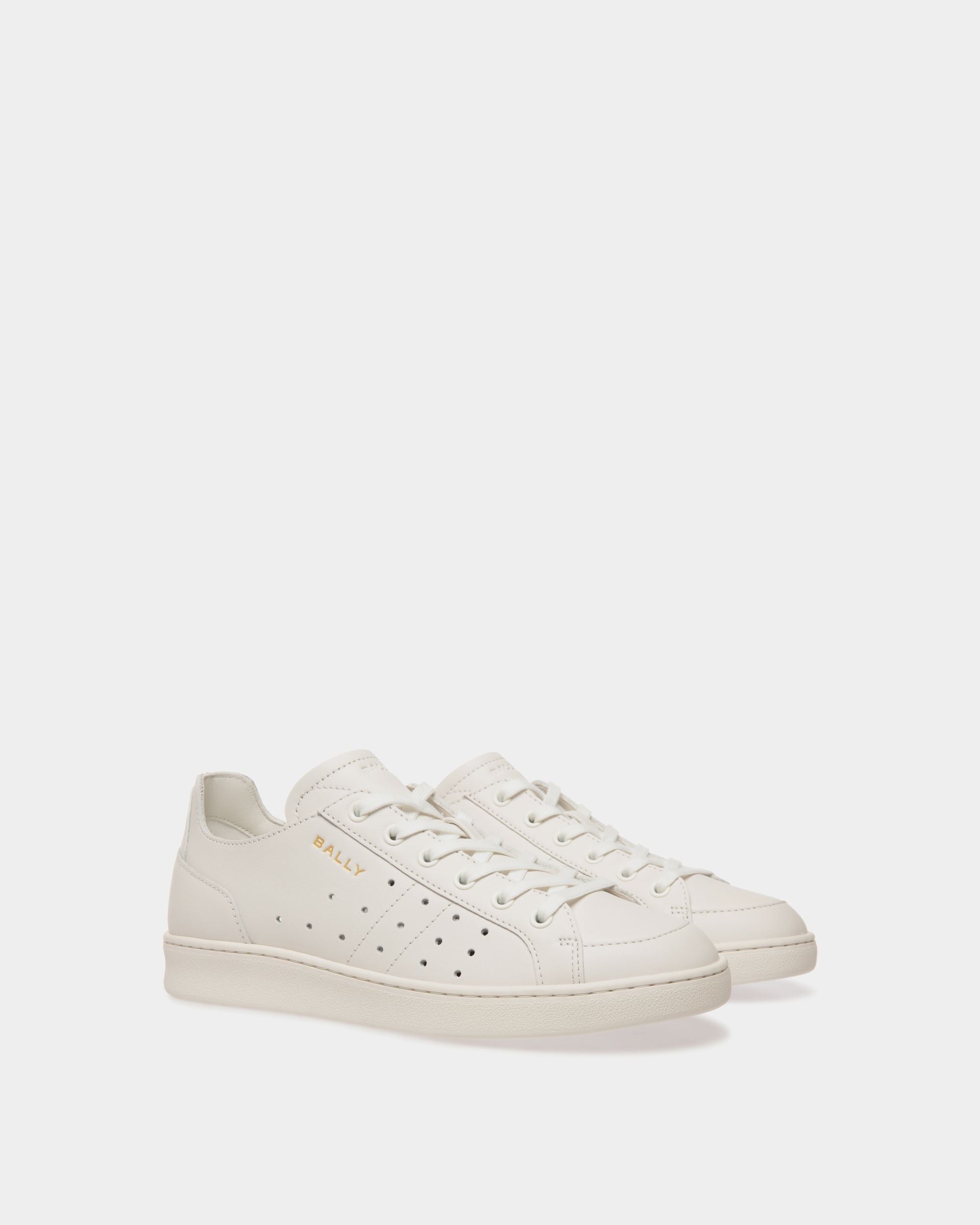 Bally Global - Zapatilla Tennis De Piel Blanca - Blanco