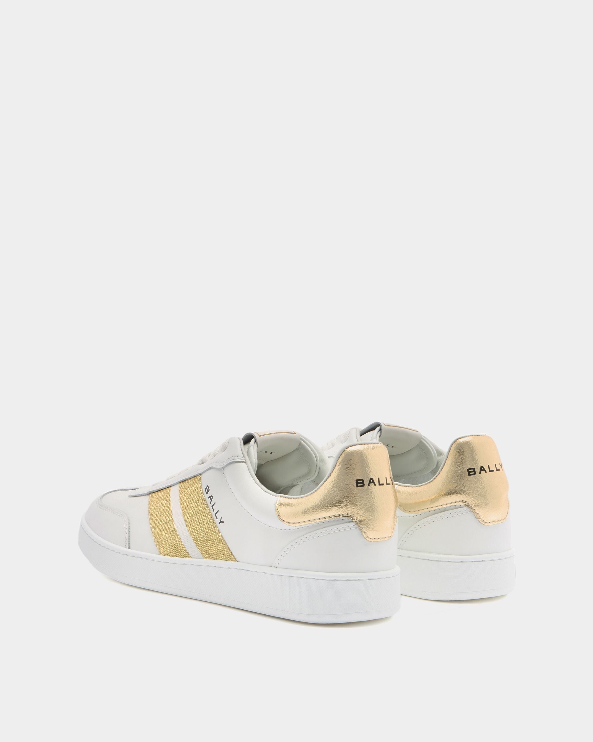 Bally Global - Sneaker Retro Crest En Cuir Blanc - Blanc