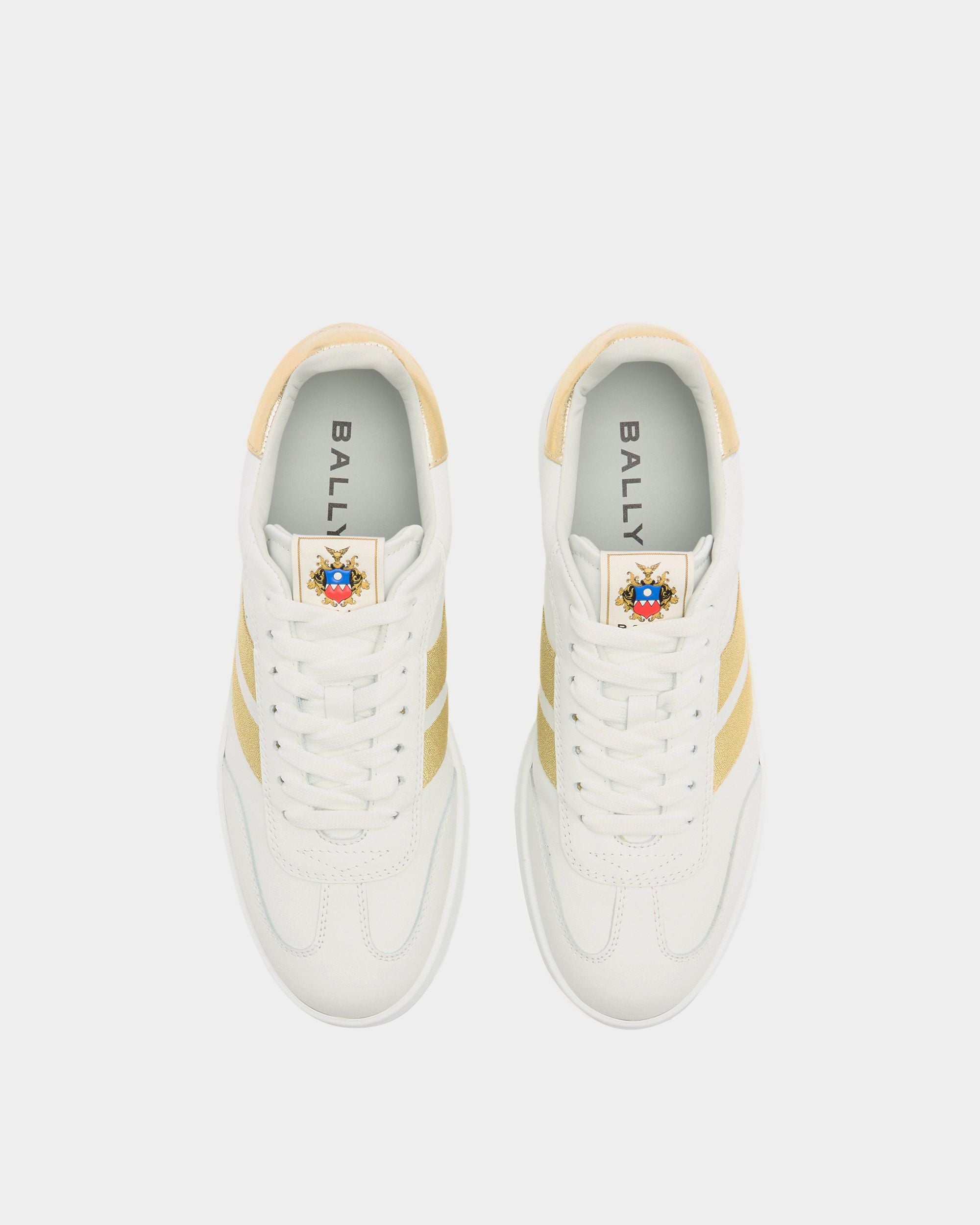 Bally Global - Sneaker Retro Crest En Cuir Blanc - Blanc