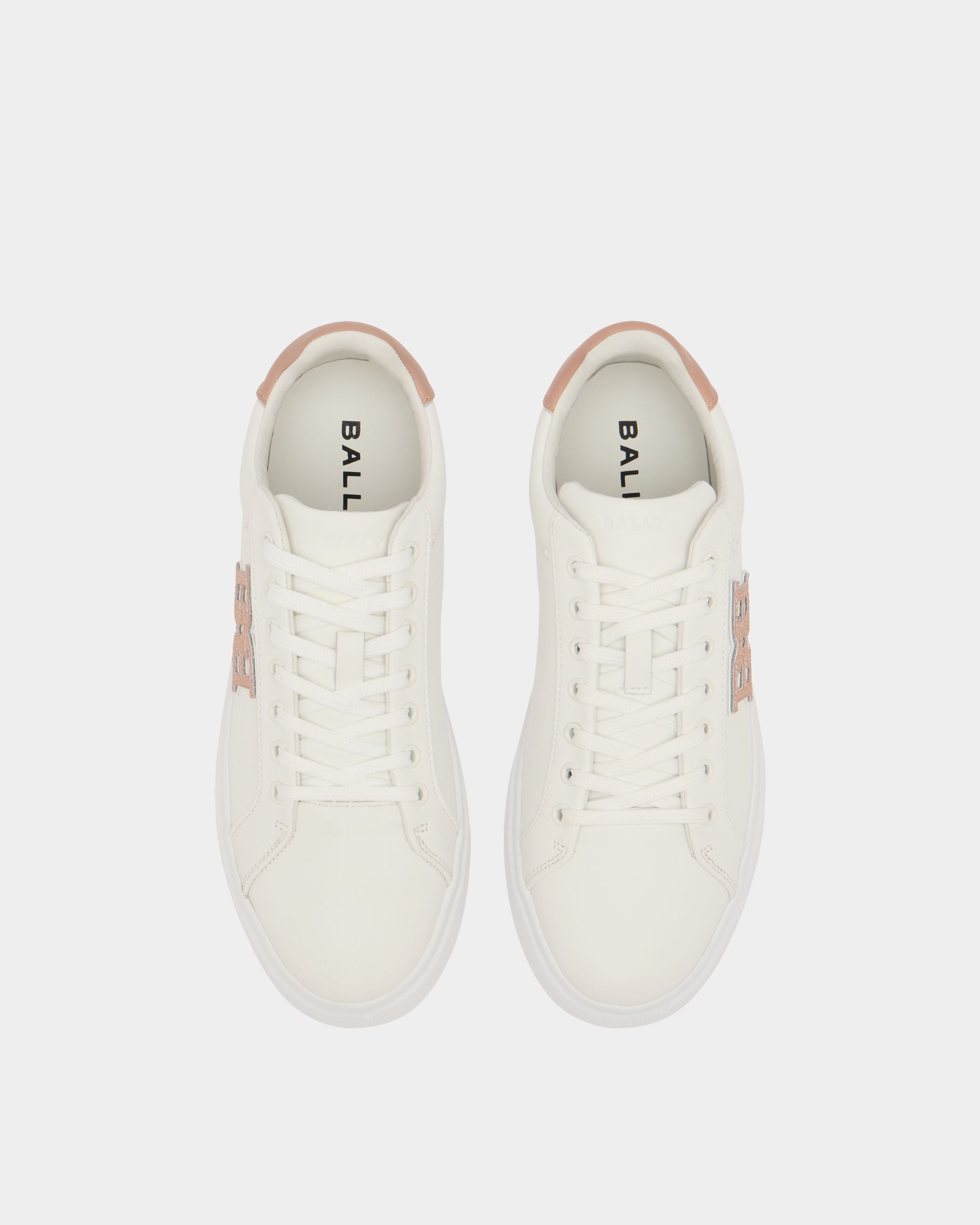 Bally Global - Blayze Sneaker in White and Light Pink Leather - White