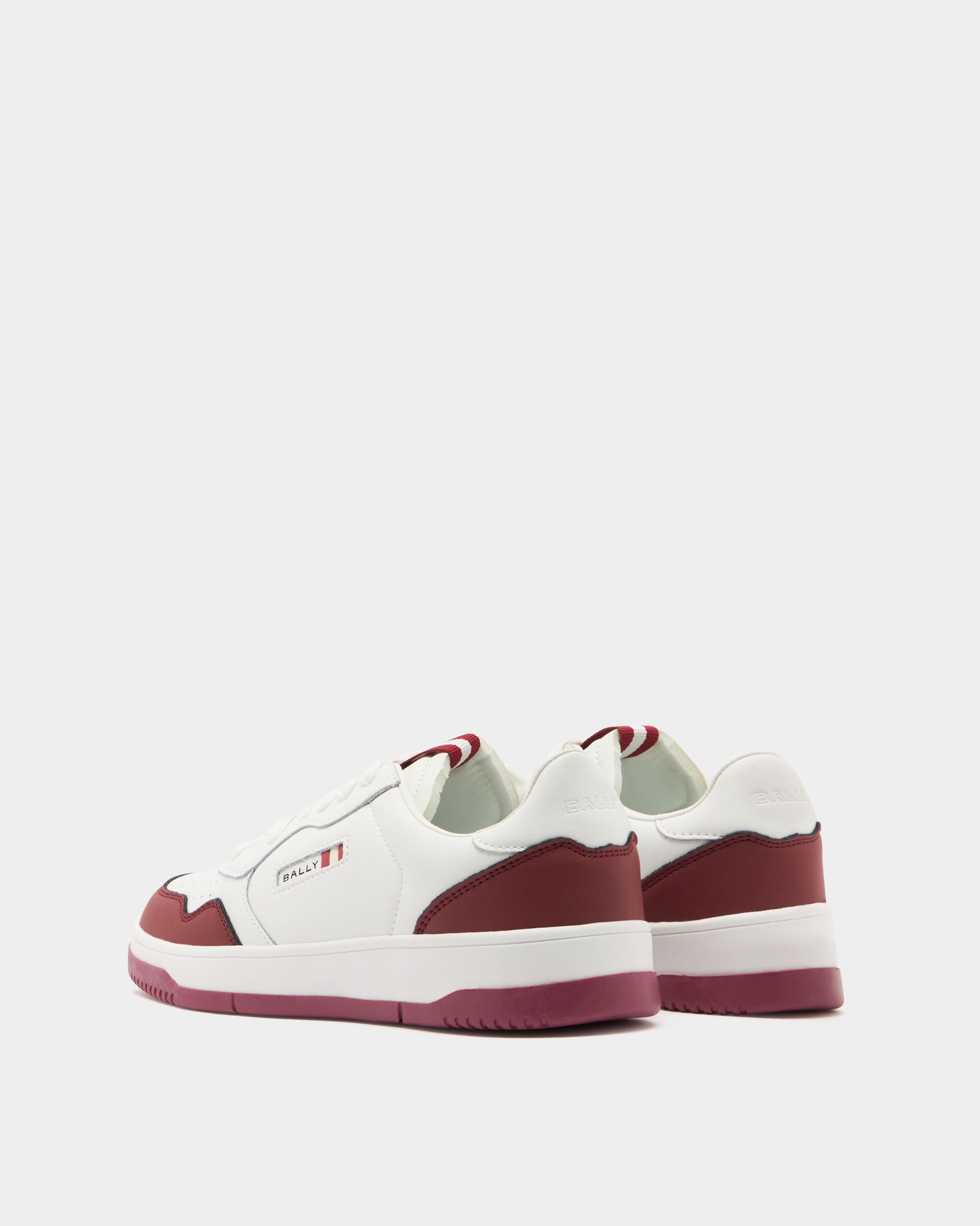 Bally Global - Jasper Sneaker in White and Red Leather - Red