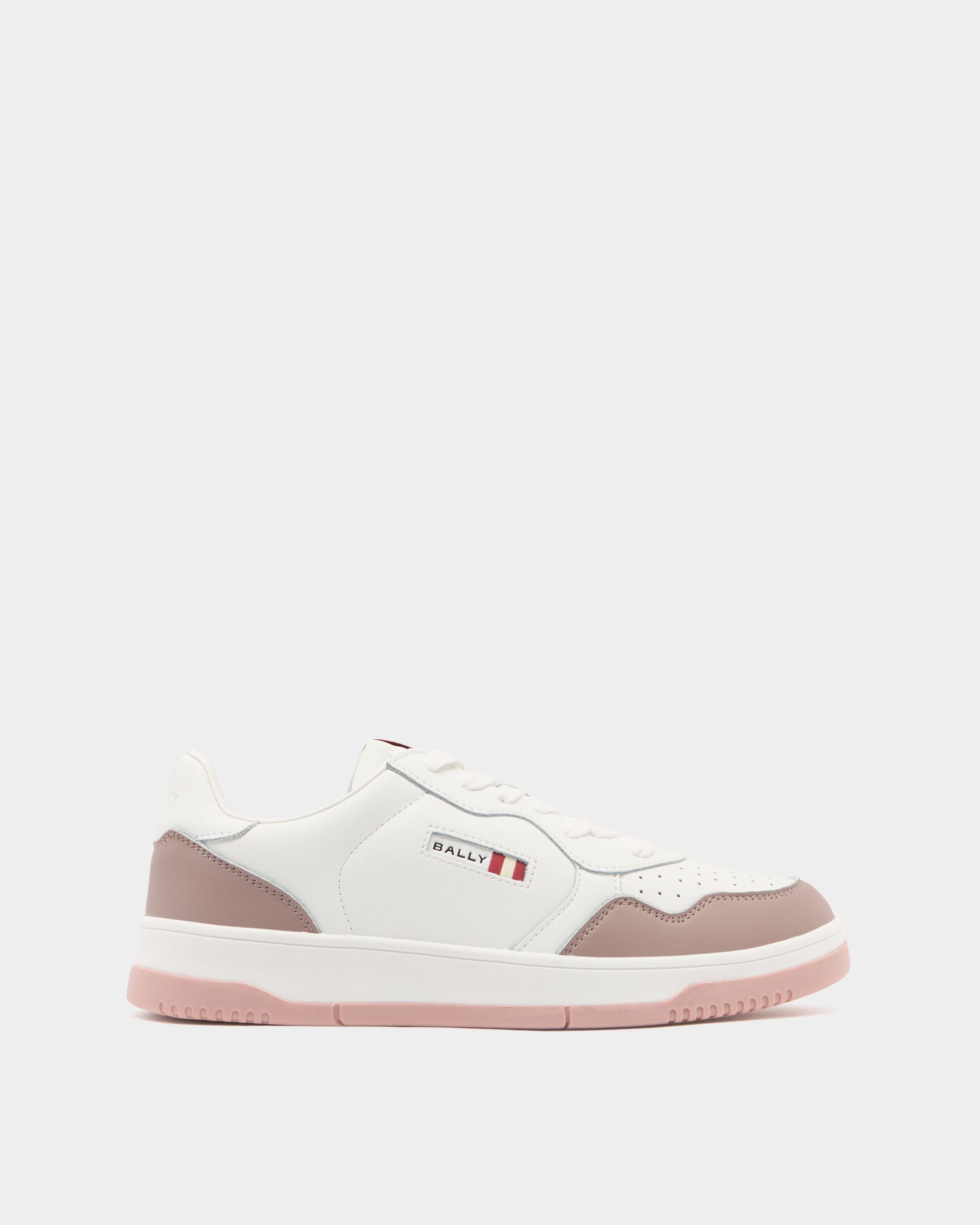 Bally Global - Jasper Sneaker in White and Pink Leather - Pink