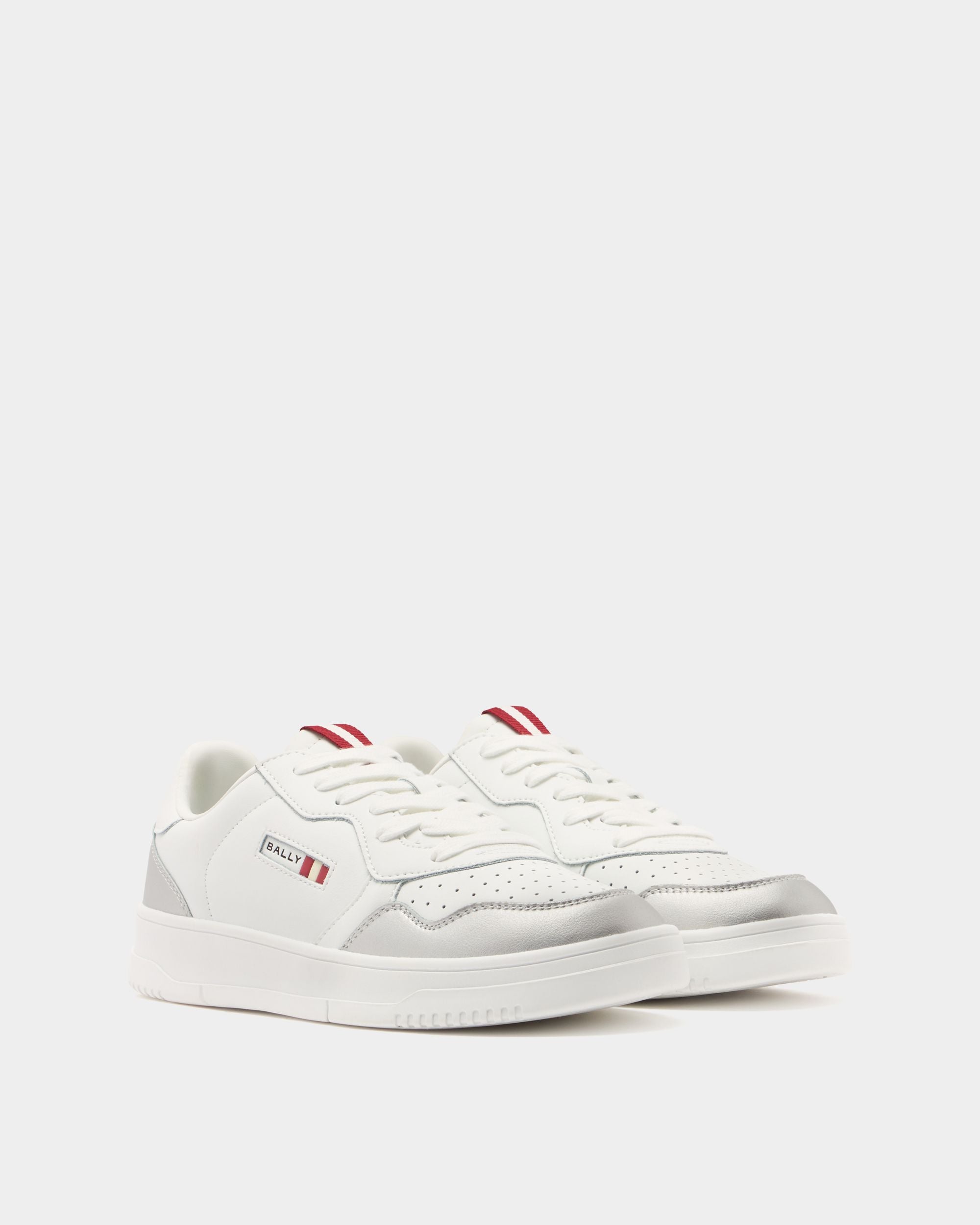 Bally Global - Jasper Sneaker in White and Silver Leather - White