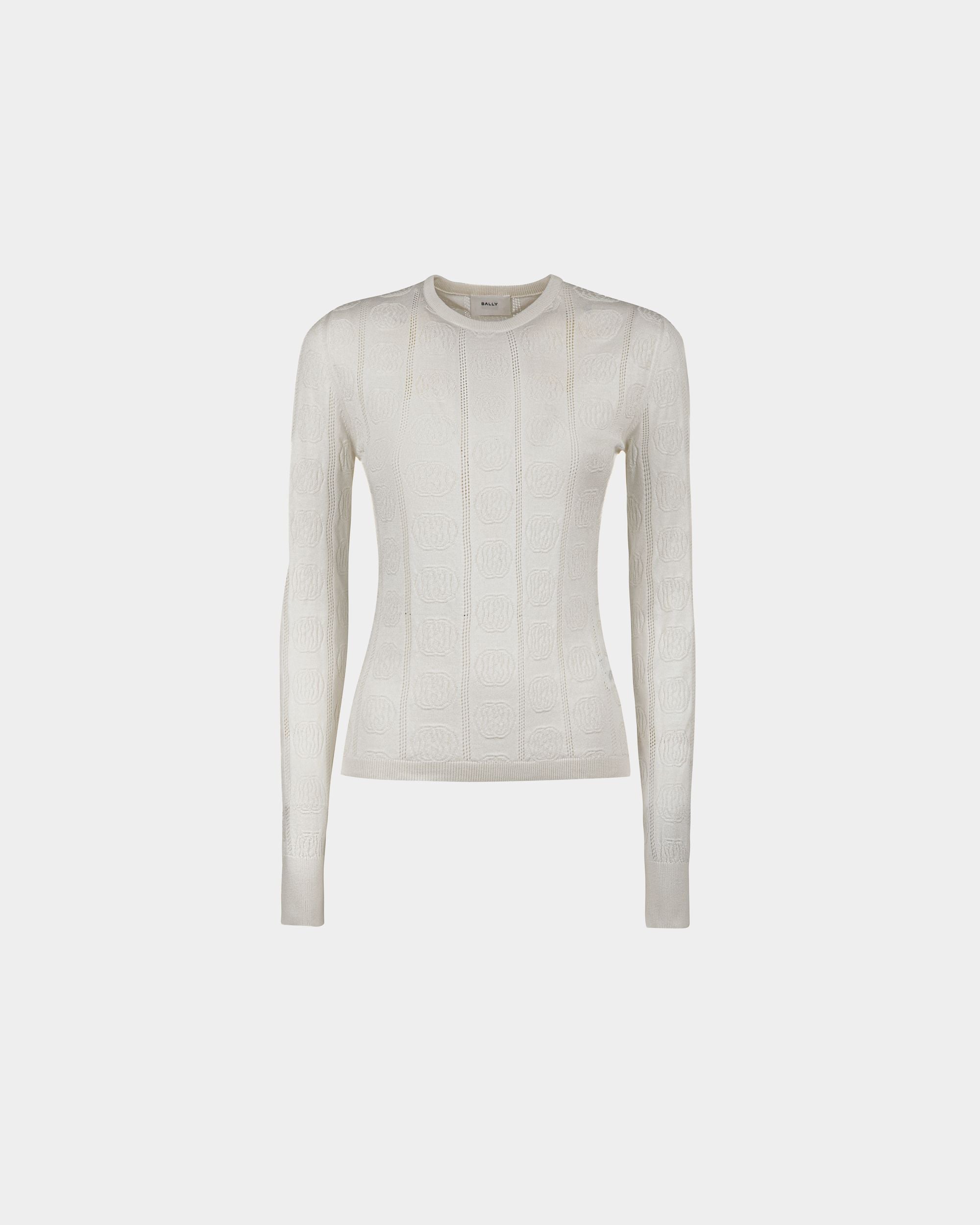 Bally Global - Crewneck Top In A Beige Silk Blend - Beige
