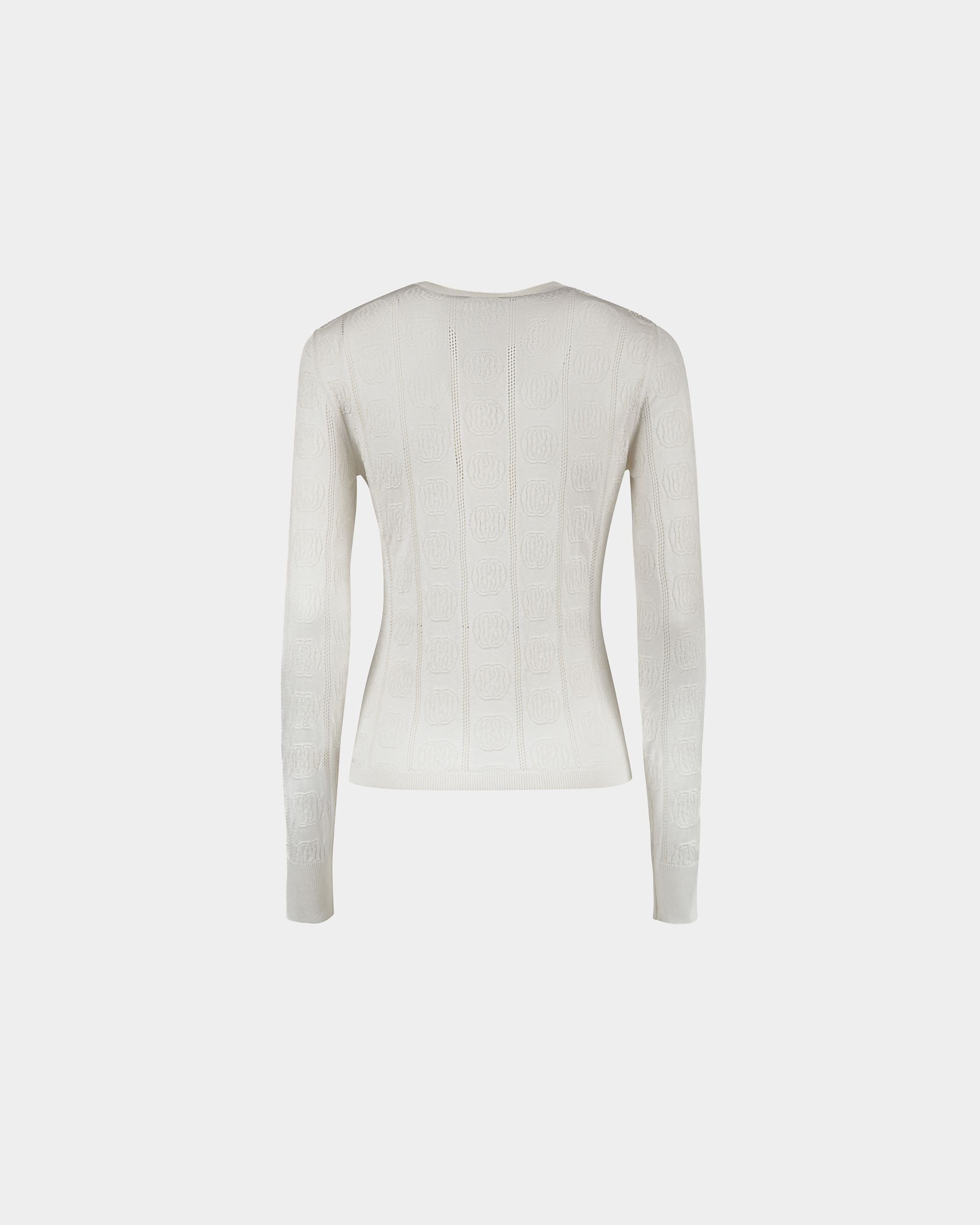 Bally Global - Crewneck Top In A Beige Silk Blend - Beige
