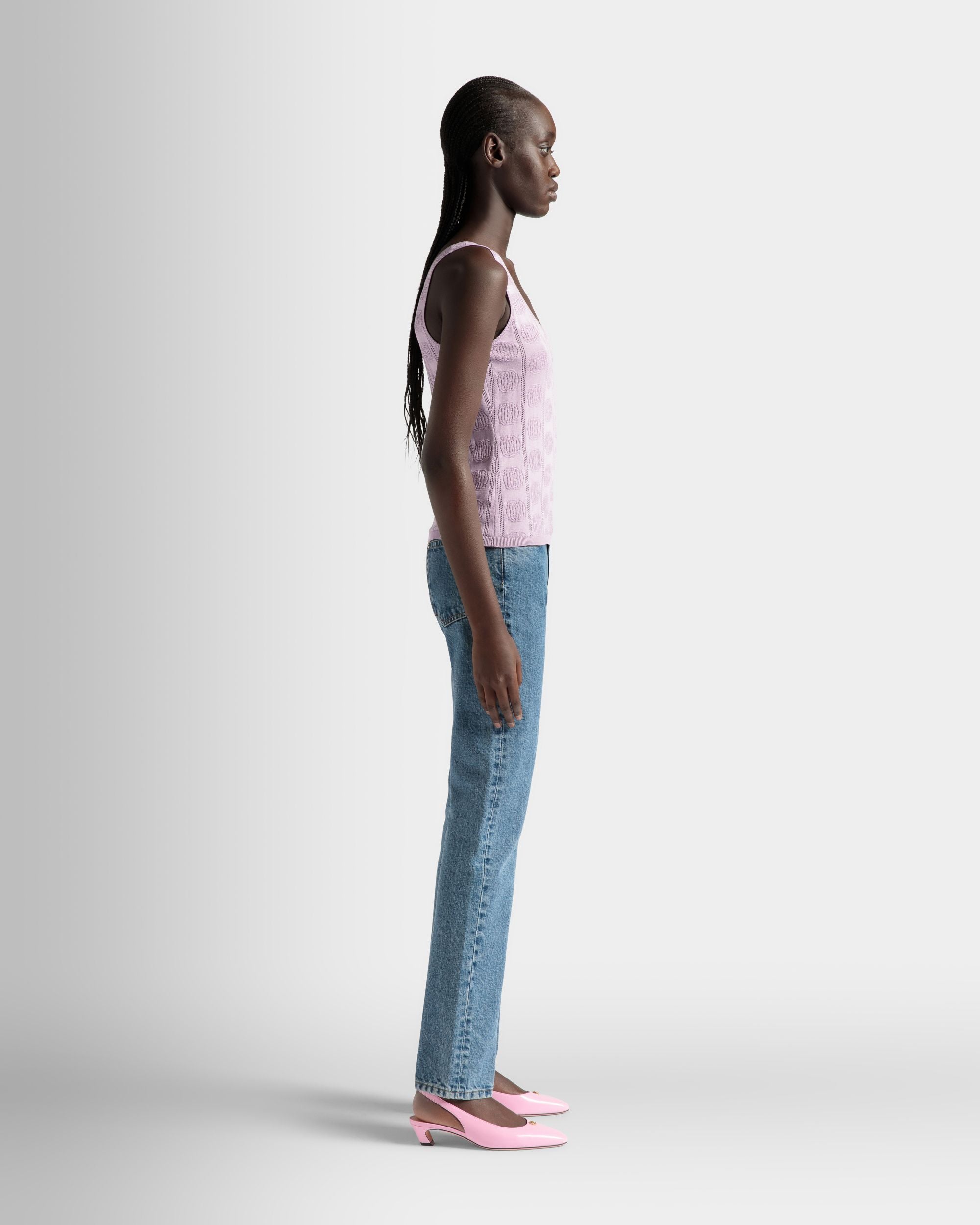 Bally Global - Tank Top In A Lilac Silk Blend - Rosa