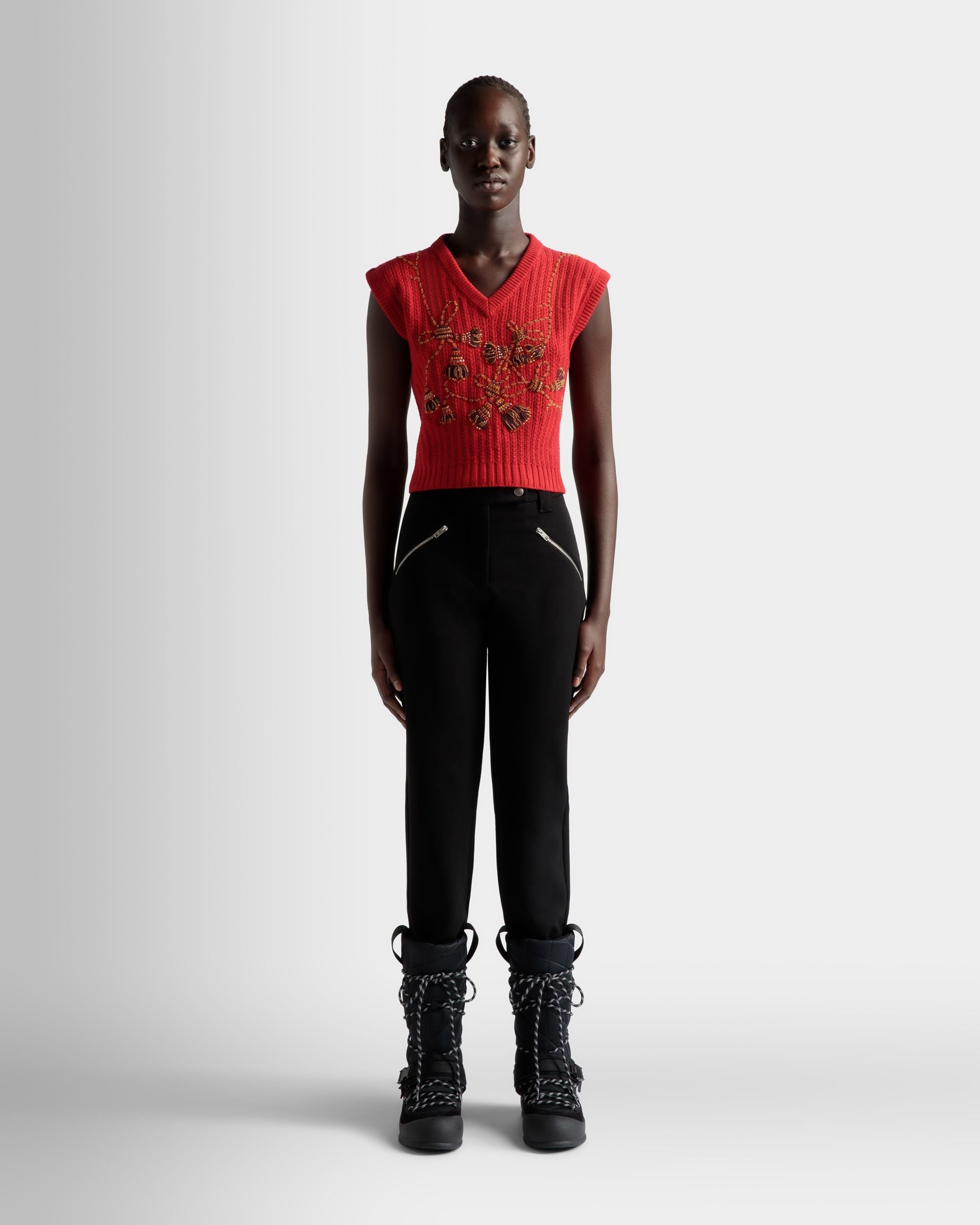 Bally Global - Vest In Red Cashmere - Red