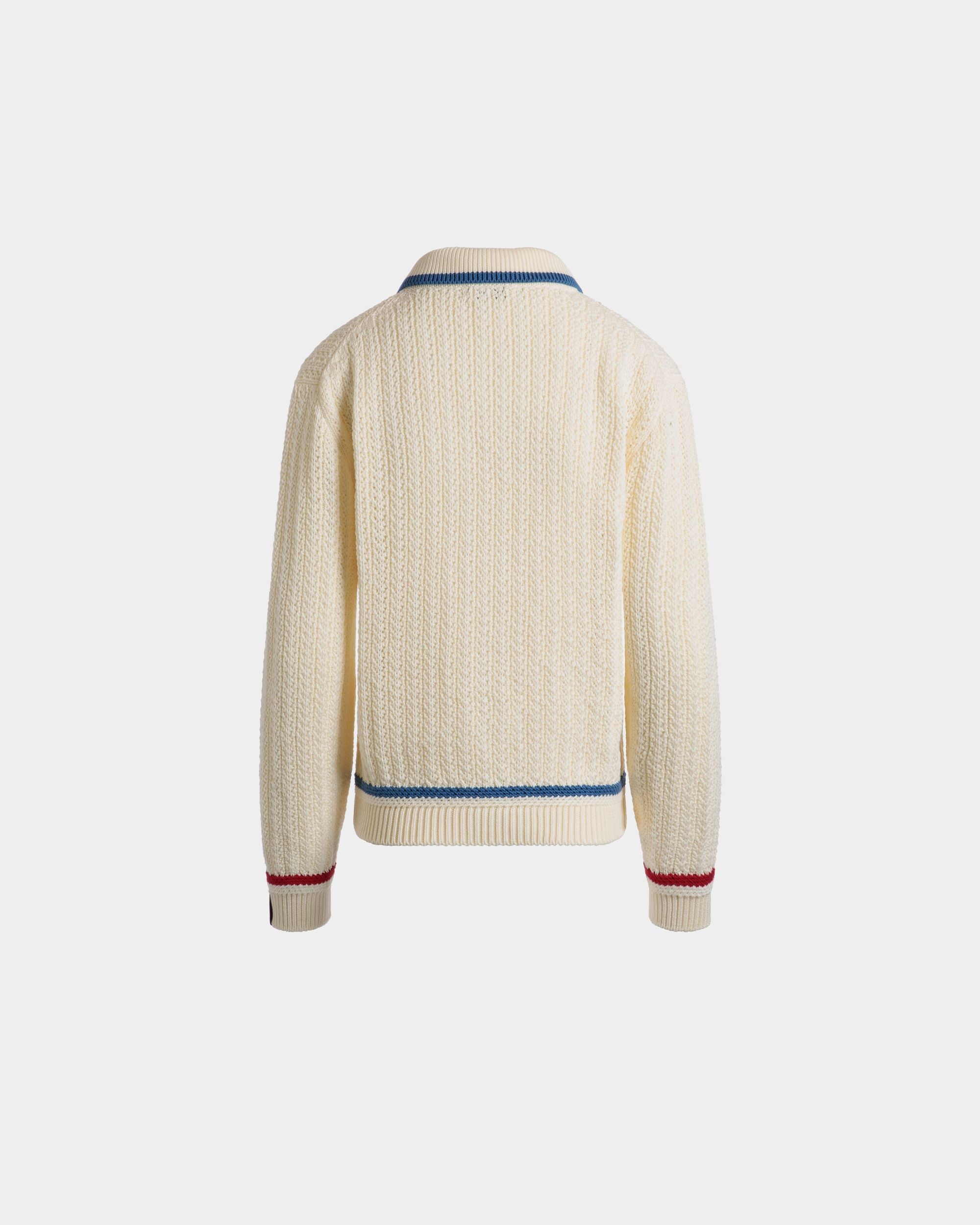 Bally Global - Cardigan En Coton Ivoire - Blanc