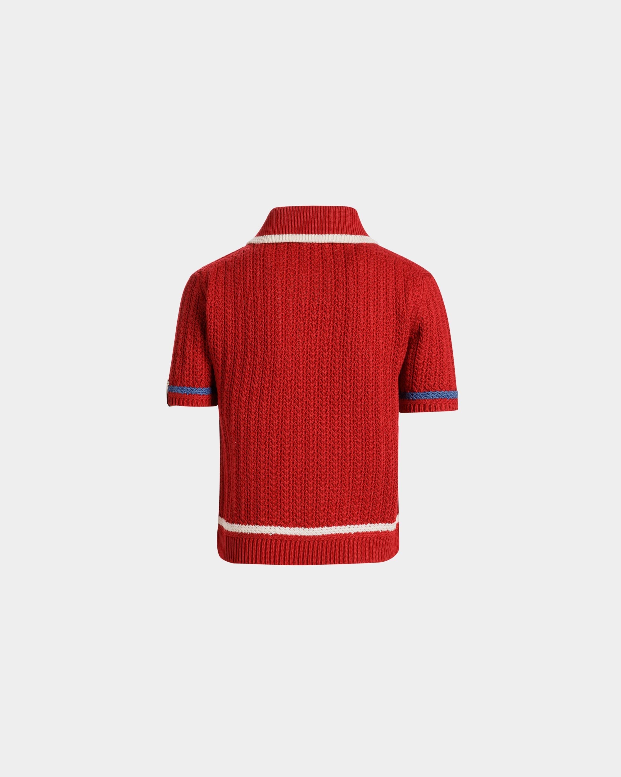 Bally Global - Polo De Punto De Algodón Rojo - Rojo