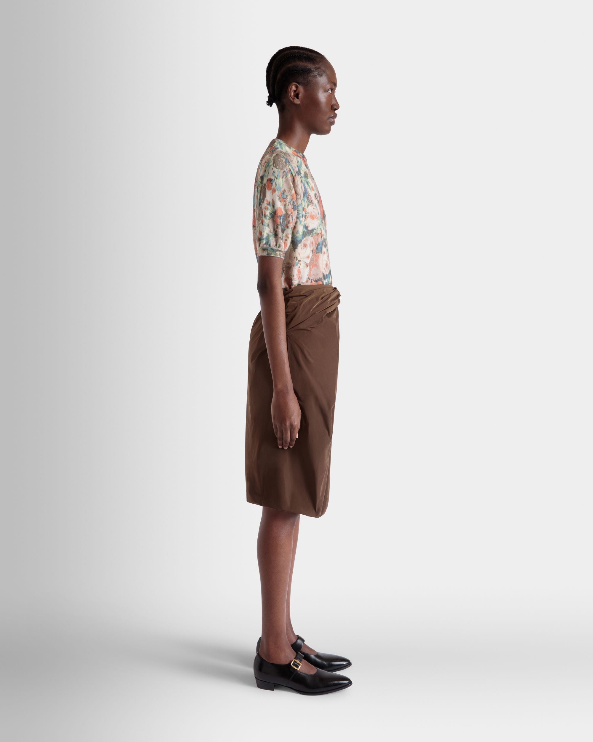 Bally Global - Top De Punto De Cachemira Multicolor Con Estampado Rosengarten - Multicolor