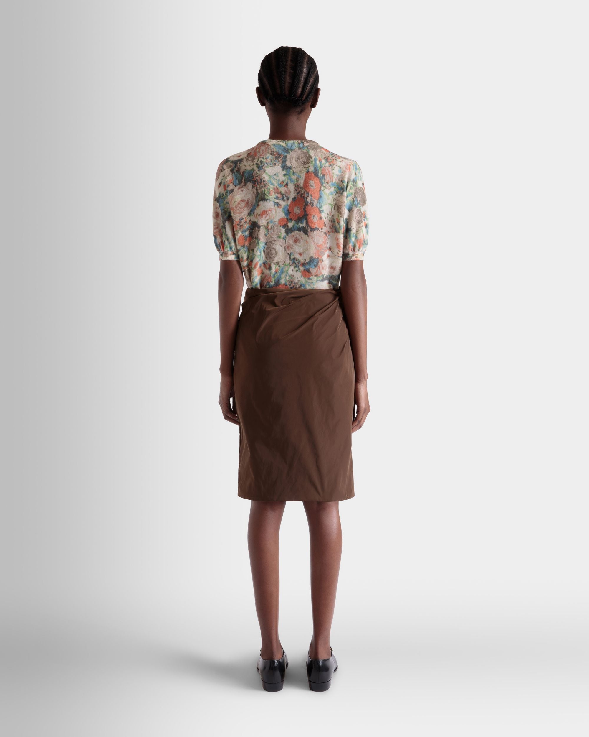 Bally Global - Top De Punto De Cachemira Multicolor Con Estampado Rosengarten - Multicolor