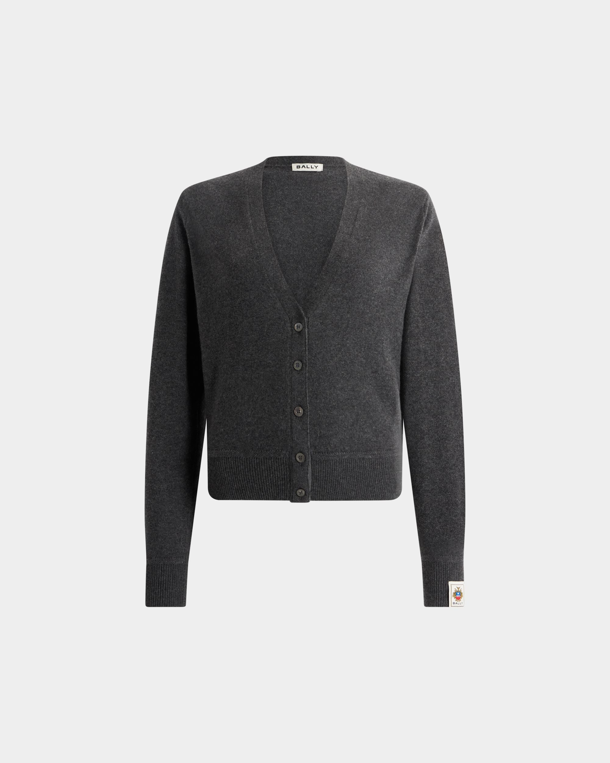 Bally Global - Cardigan in Dark Grey Cashmere - Grey
