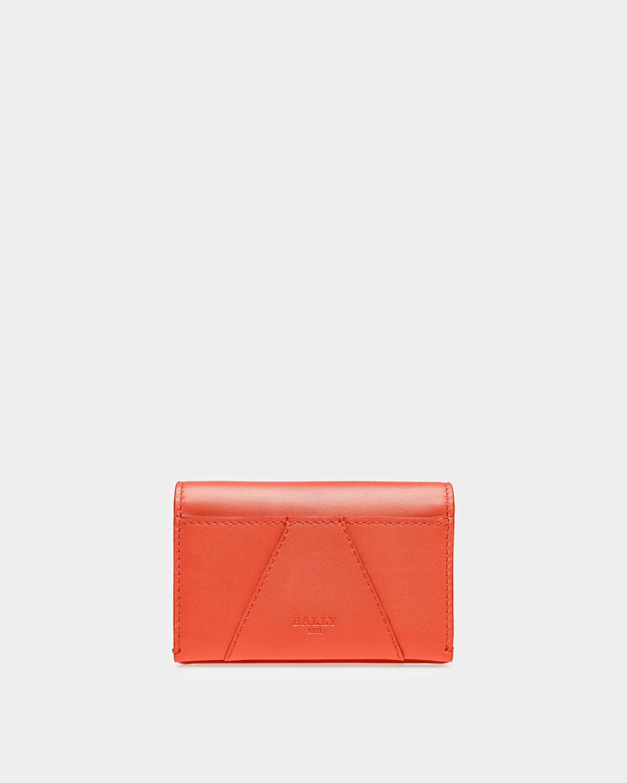 Bally Global - Annye Leather Business Card Holder In Orange - Orange