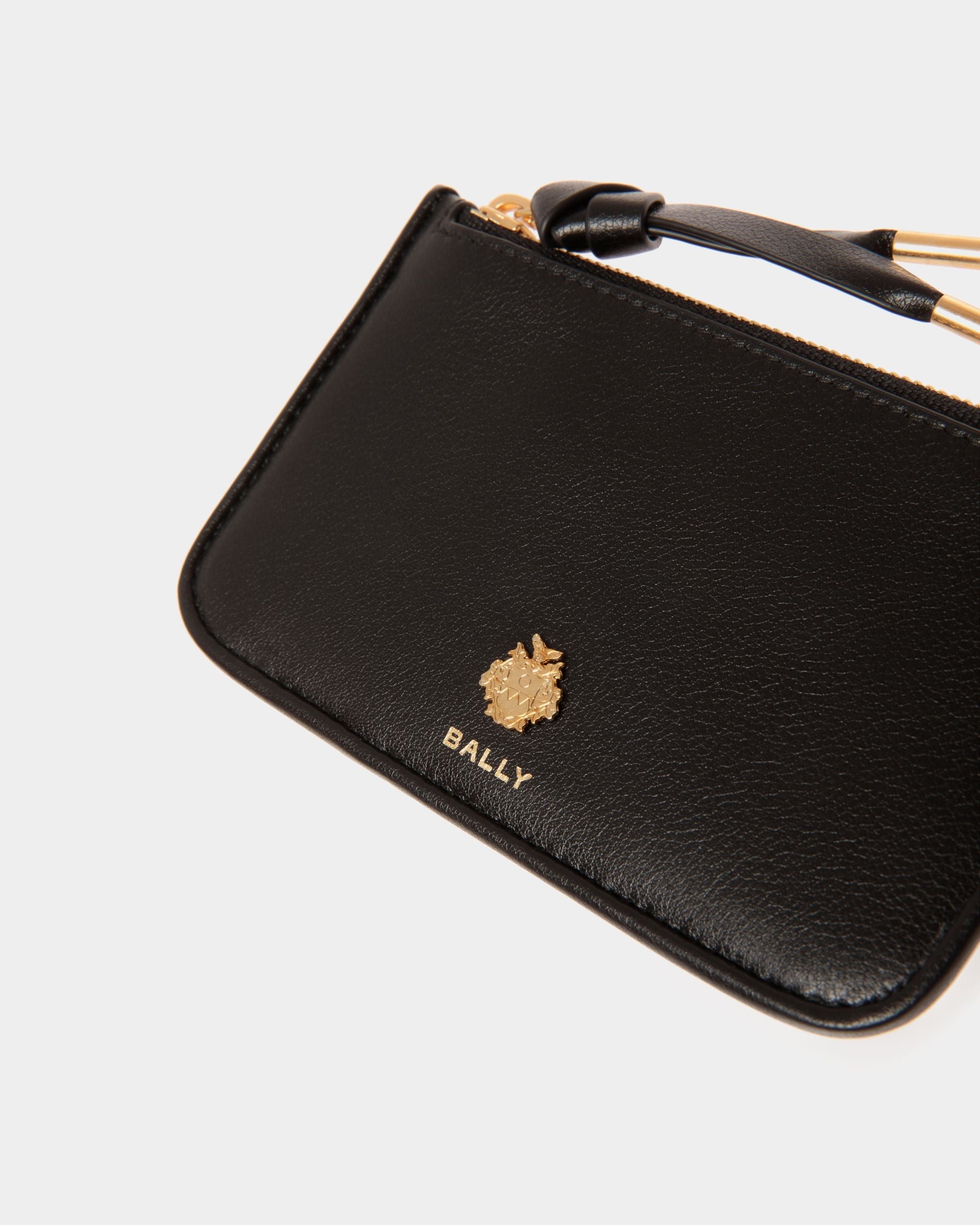 Bally Global - Bally Essential Zipped Card Holder in Black Leather - Black