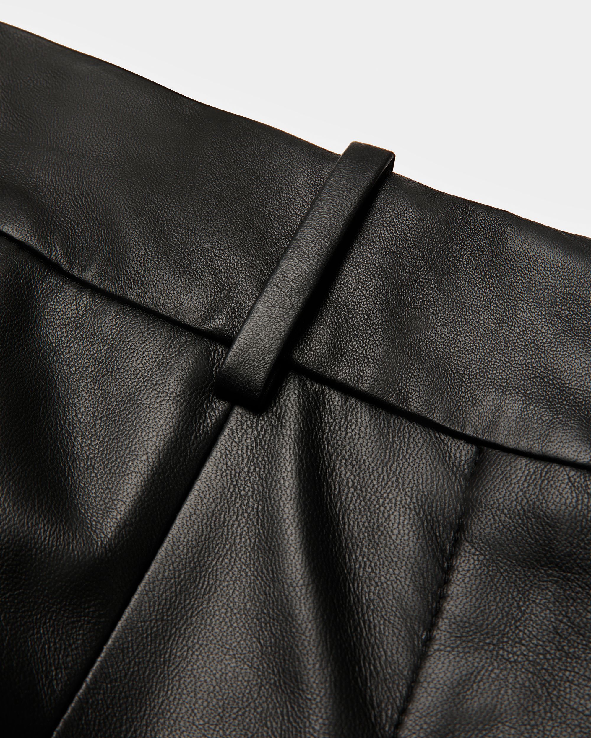 Bally Global - Leather Tailored Pants - Black