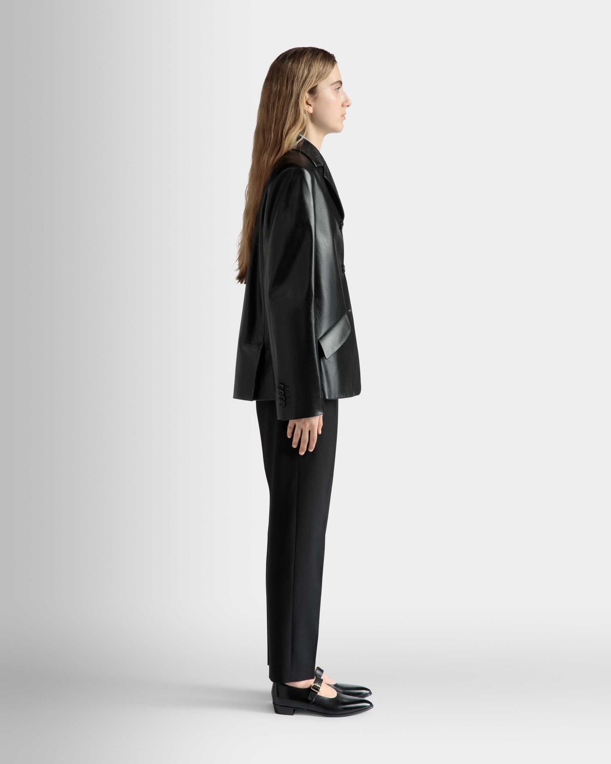 Bally Global - Single-breasted Jacket in Black Leather - Black