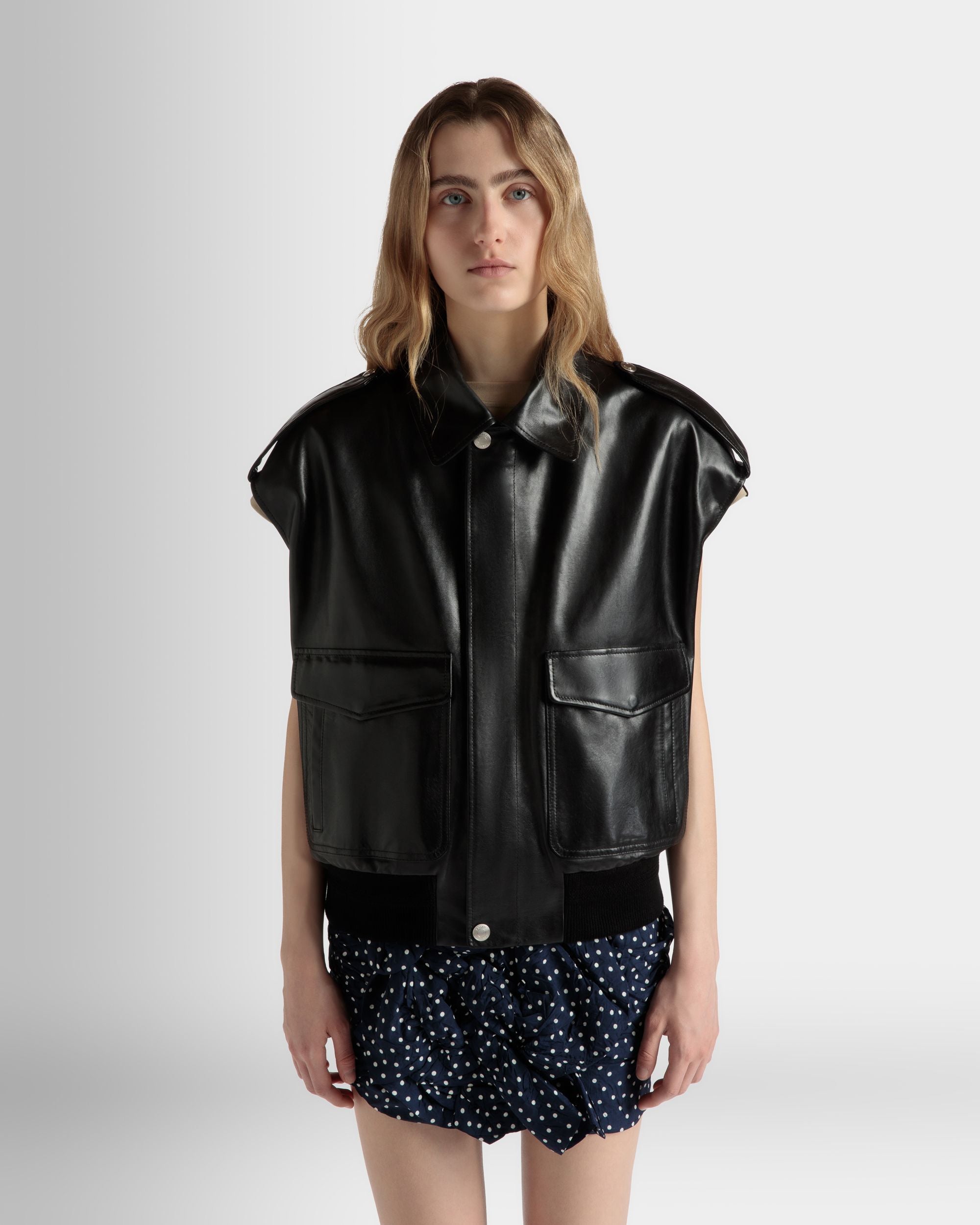Bally Global - Vest in Black Leather - Black
